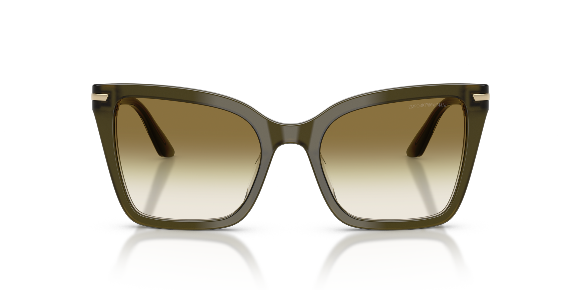 EA4273BU Shiny Dark Green AcetaatSunglass Frames van B24, Vooraanzicht