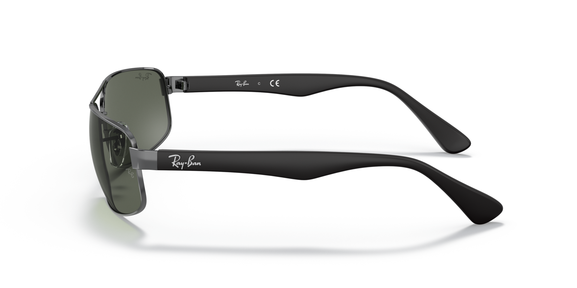 RB3445 Staalgrijs MetaalSunglass Frames van B24, Zijaanzicht