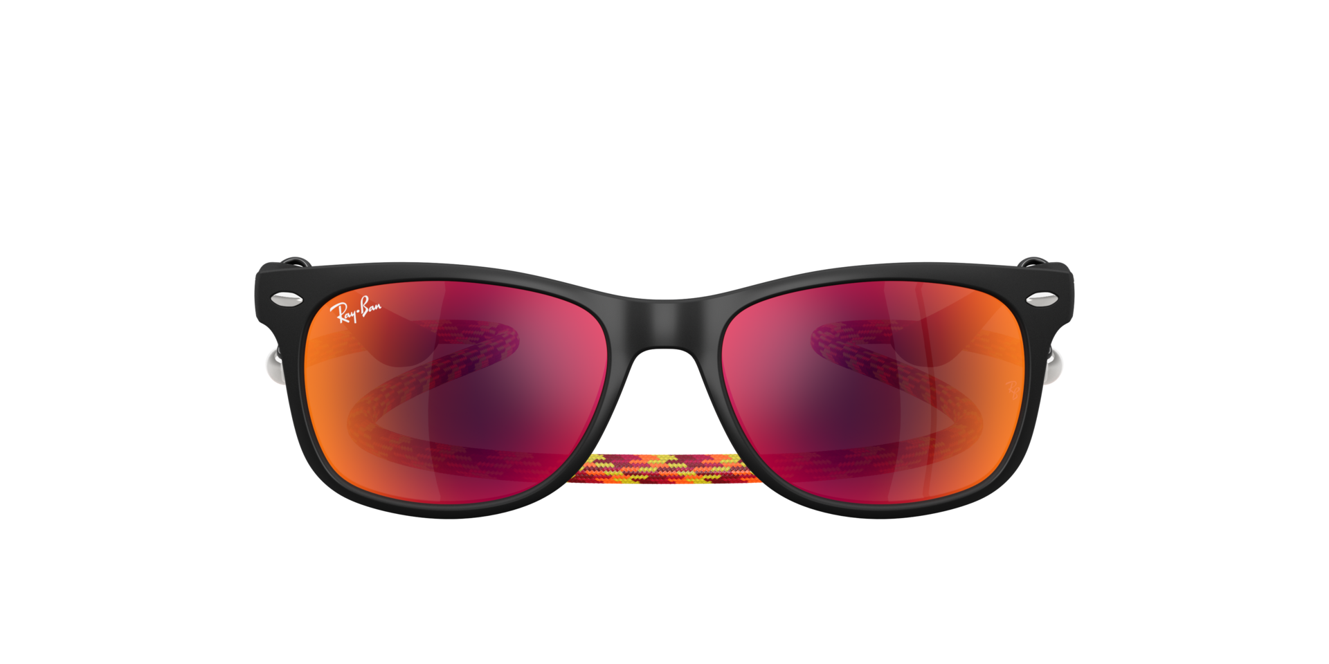 RB9052S Rubber zwart KunststofSunglass Frames van B24, met getinte lenzen