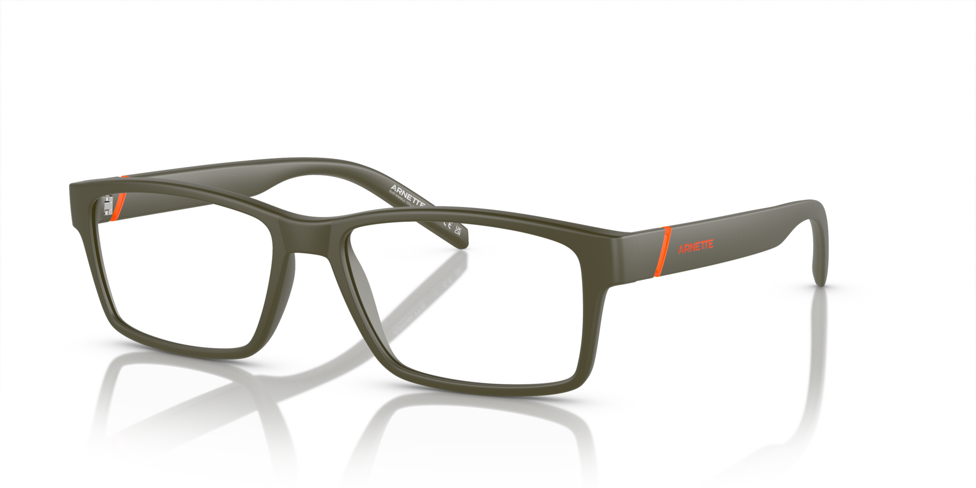 AN7179 Matte Military Green KunststofEyeglass Frames van B24, Hoekweergave