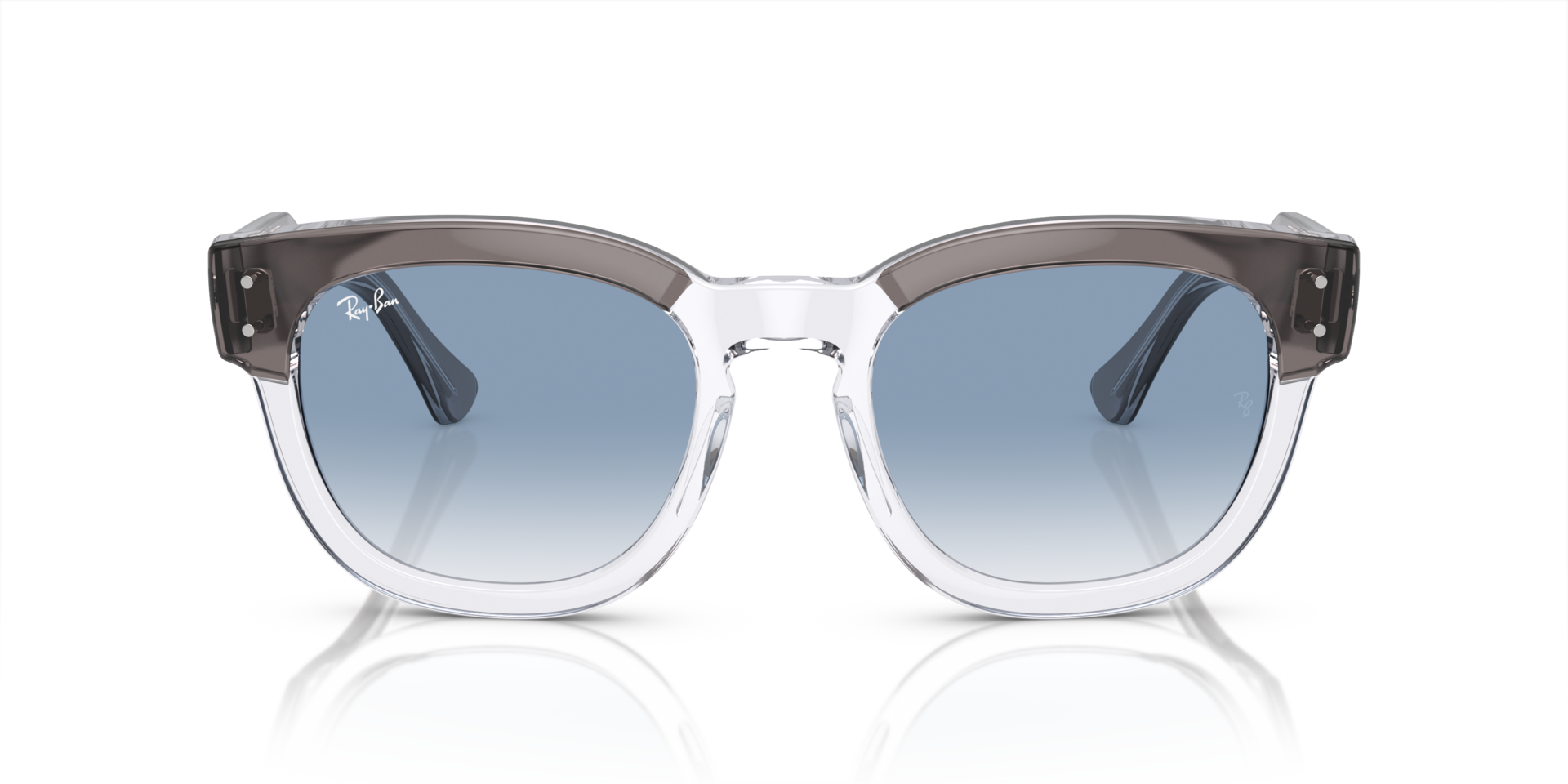 RB0298S Grijs op transparant KunststofSunglass Frames van B24, Vooraanzicht