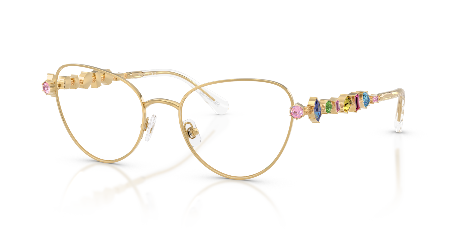 SK1024 Goud MetaalEyeglass Frames van B24, Hoekweergave