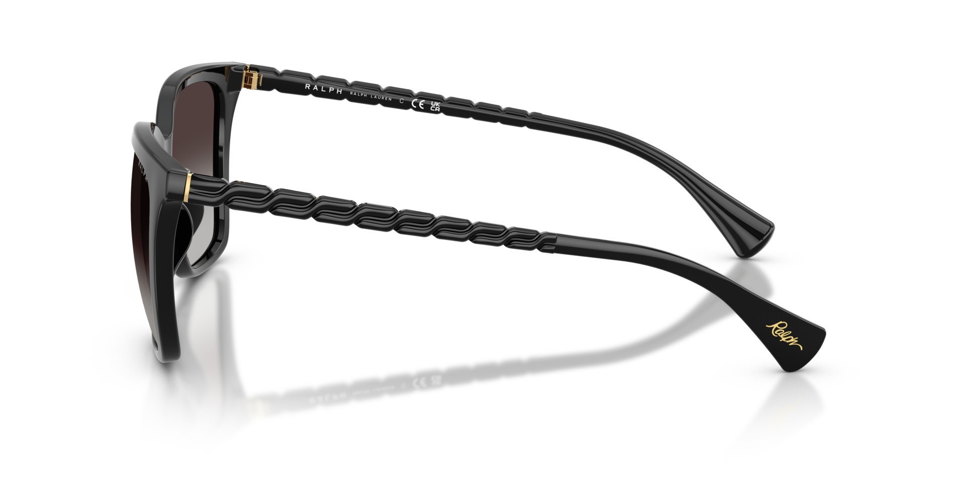 RA5328U Schwarz glänzend KunststoffSunglass Frames von B24, Seitenansicht