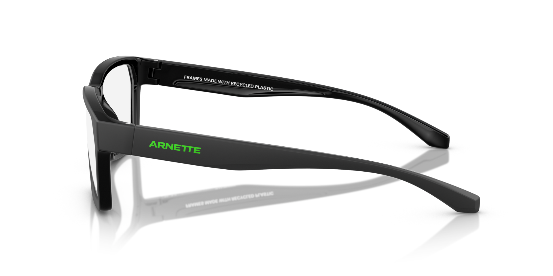 AN7257U Black Top Matte & Shiny KunststofEyeglass Frames van B24, Zijaanzicht
