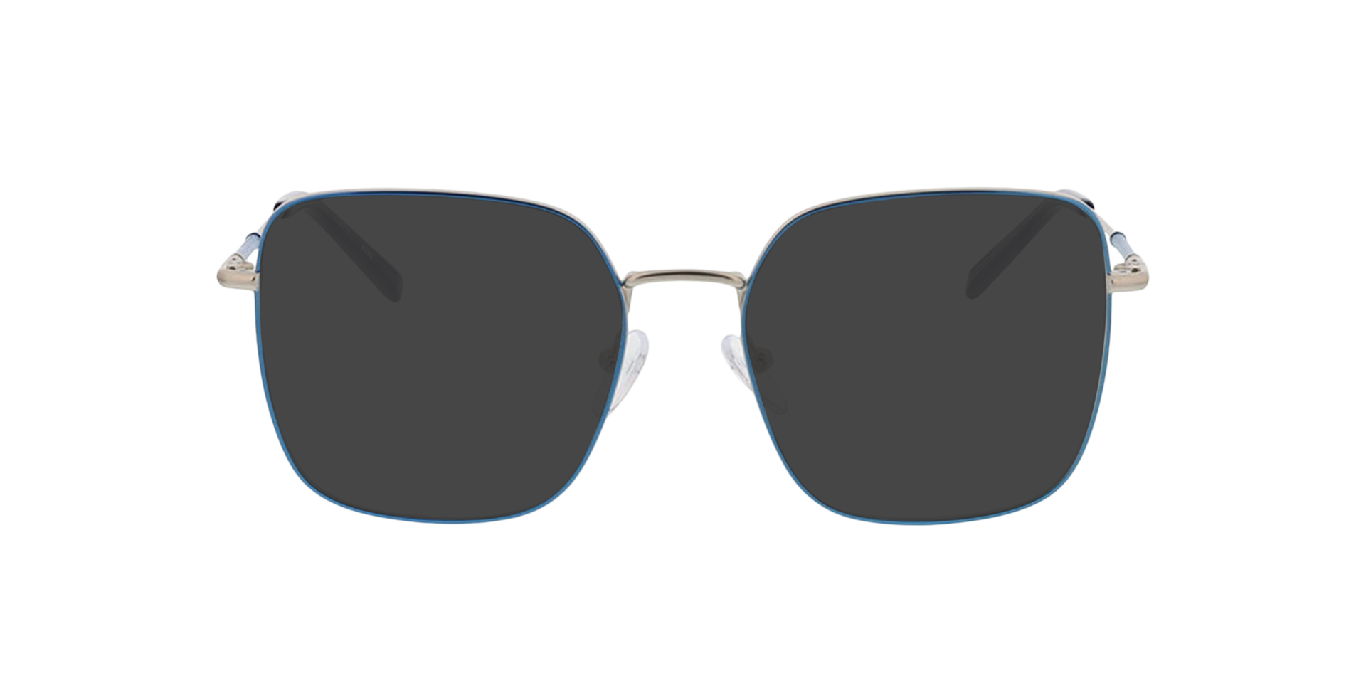 Tribeca Matt Silver  &  Blue MetallEyeglass Frames von B24, mit getönten Gläsern