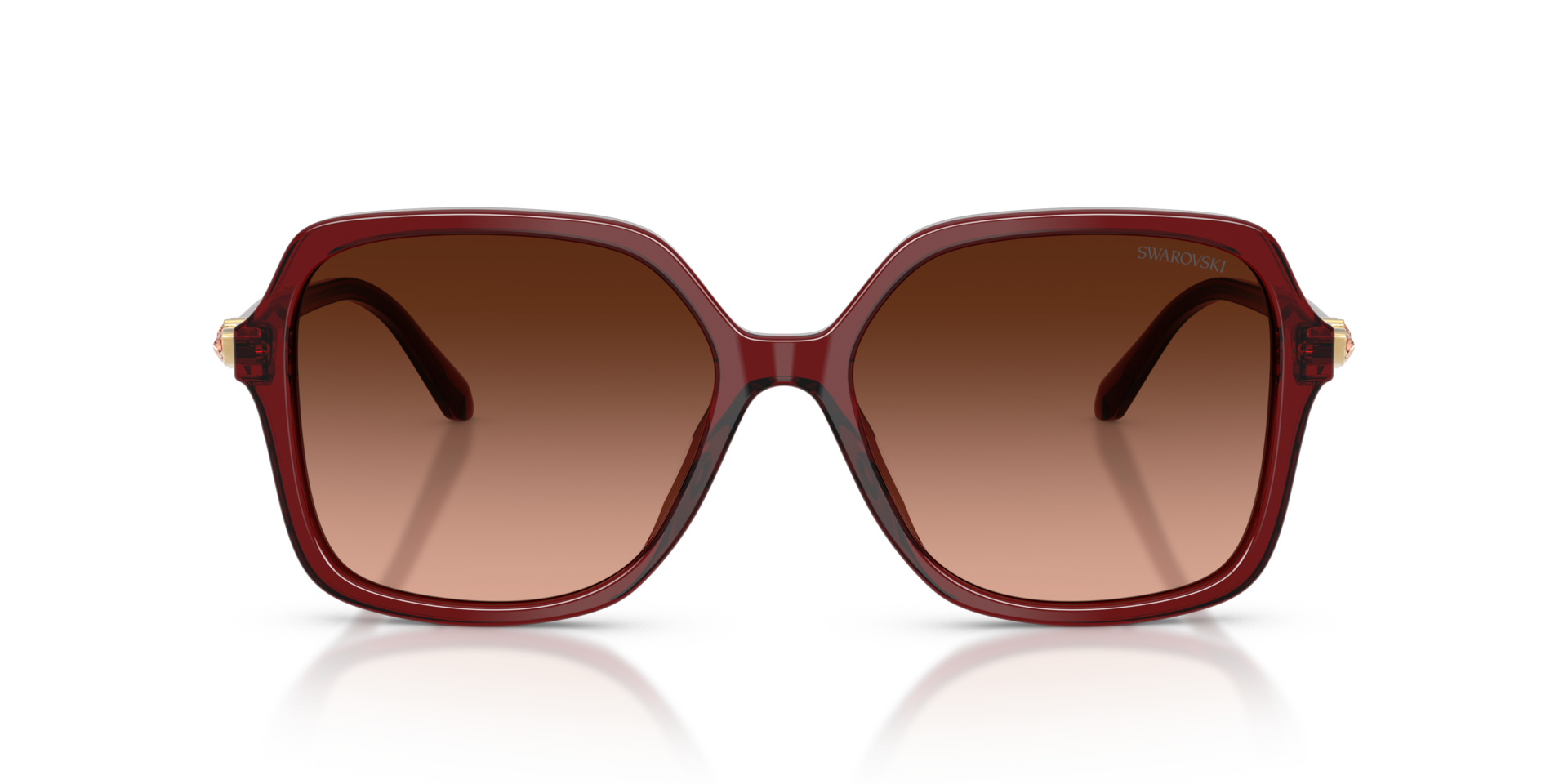 SK6067 Transparent Burgundy AcetaatSunglass Frames van B24, Vooraanzicht