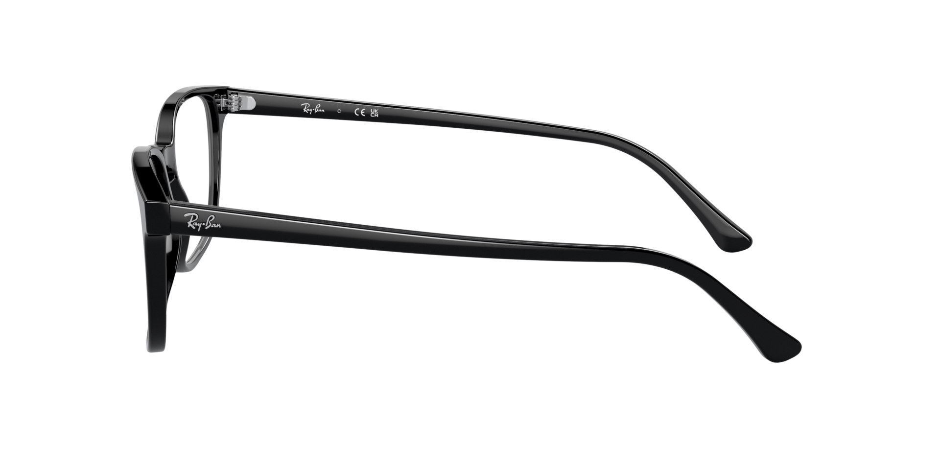 RB5418 Optics Zwart AcetaatEyeglass Frames van B24, Zijaanzicht