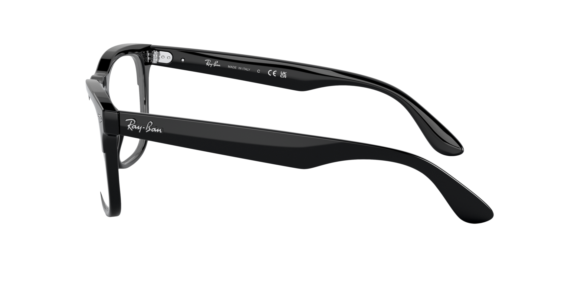 RB4487V Schwarz KunststoffEyeglass Frames von B24, Seitenansicht