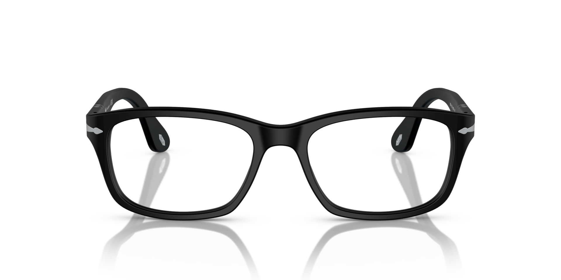 PO3012V Matzwart AcetaatEyeglass Frames van B24, Vooraanzicht