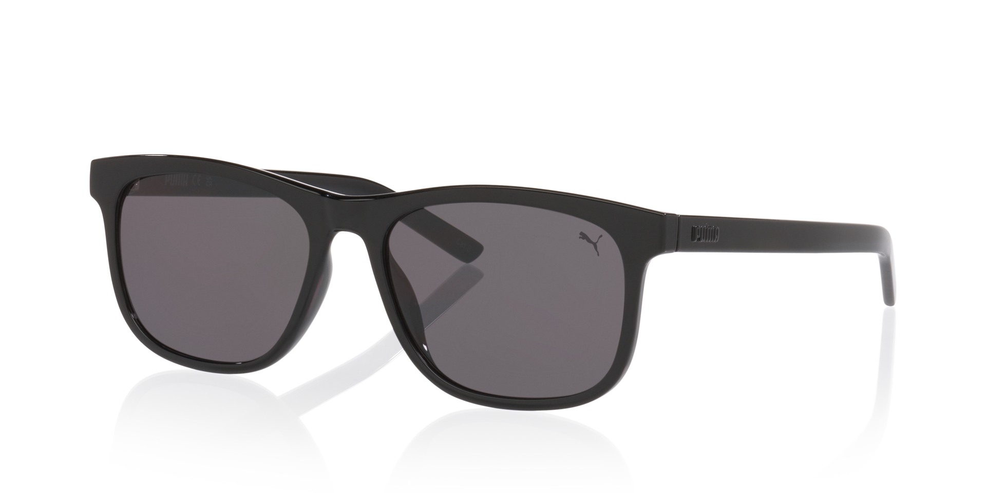 PU0515S Zwart KunststofSunglass Frames van B24, Hoekweergave