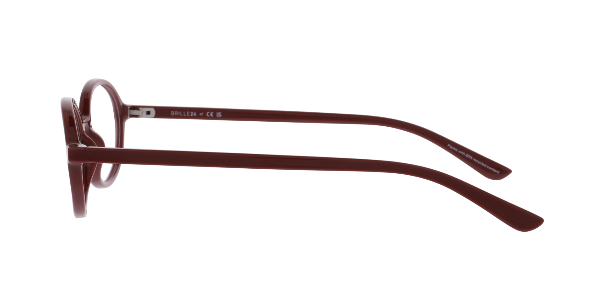 Lennox Burgunderrot KunststoffEyeglass Frames von B24, Seitenansicht
