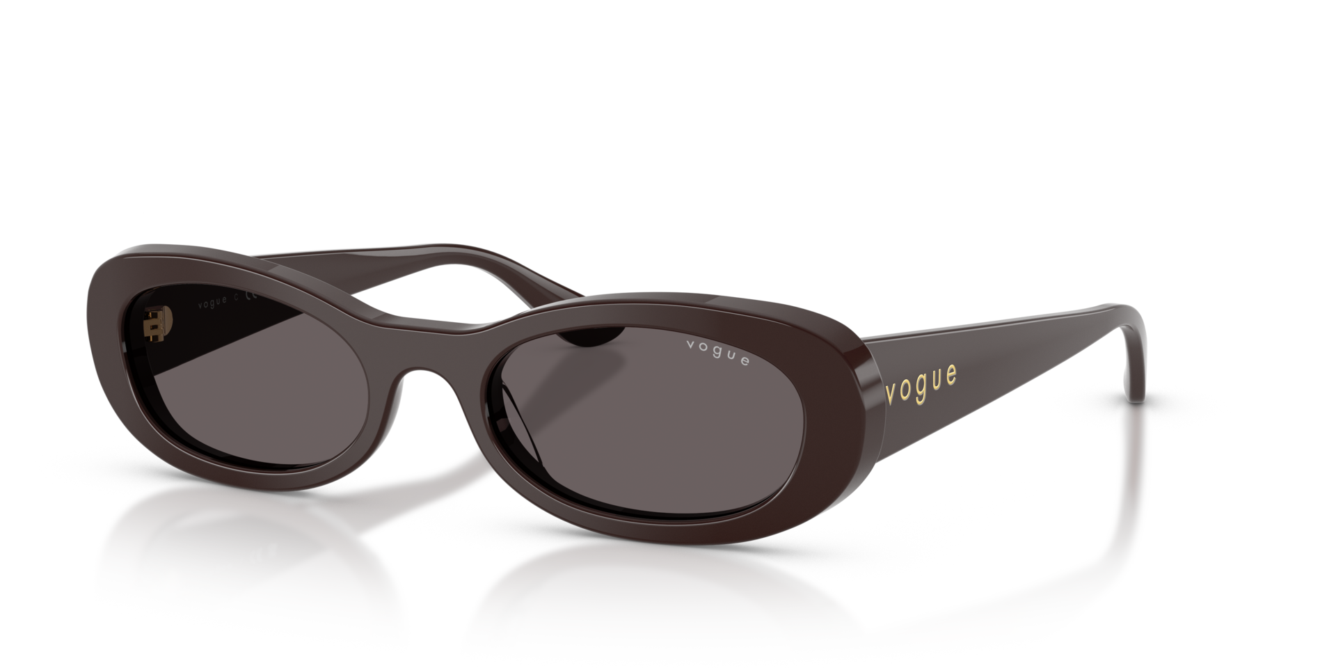 VO5582S Full Brown AcetatSunglass Frames von B24, Dreiviertelansicht