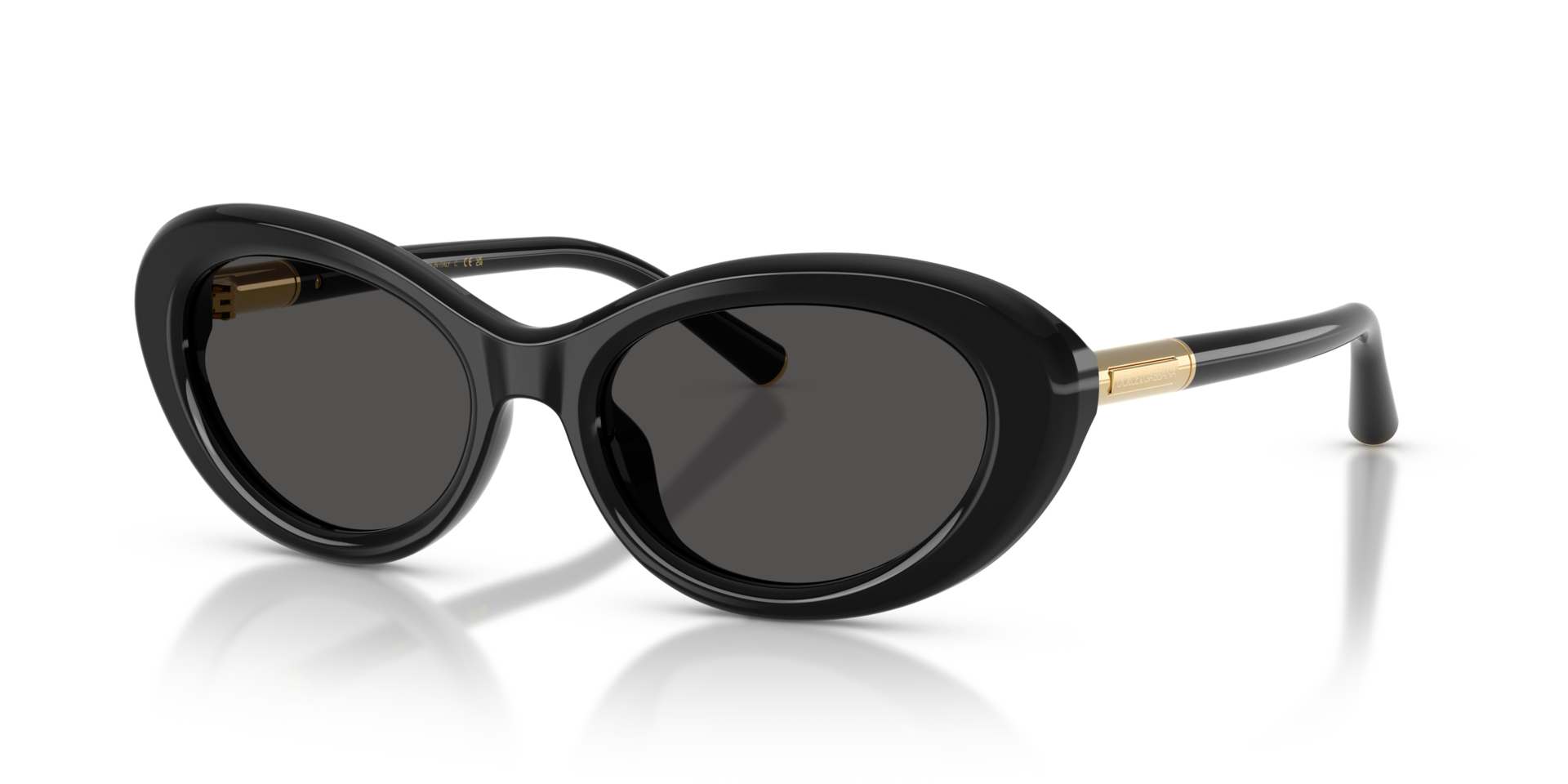 DG4519 Zwart AcetaatSunglass Frames van B24, Hoekweergave