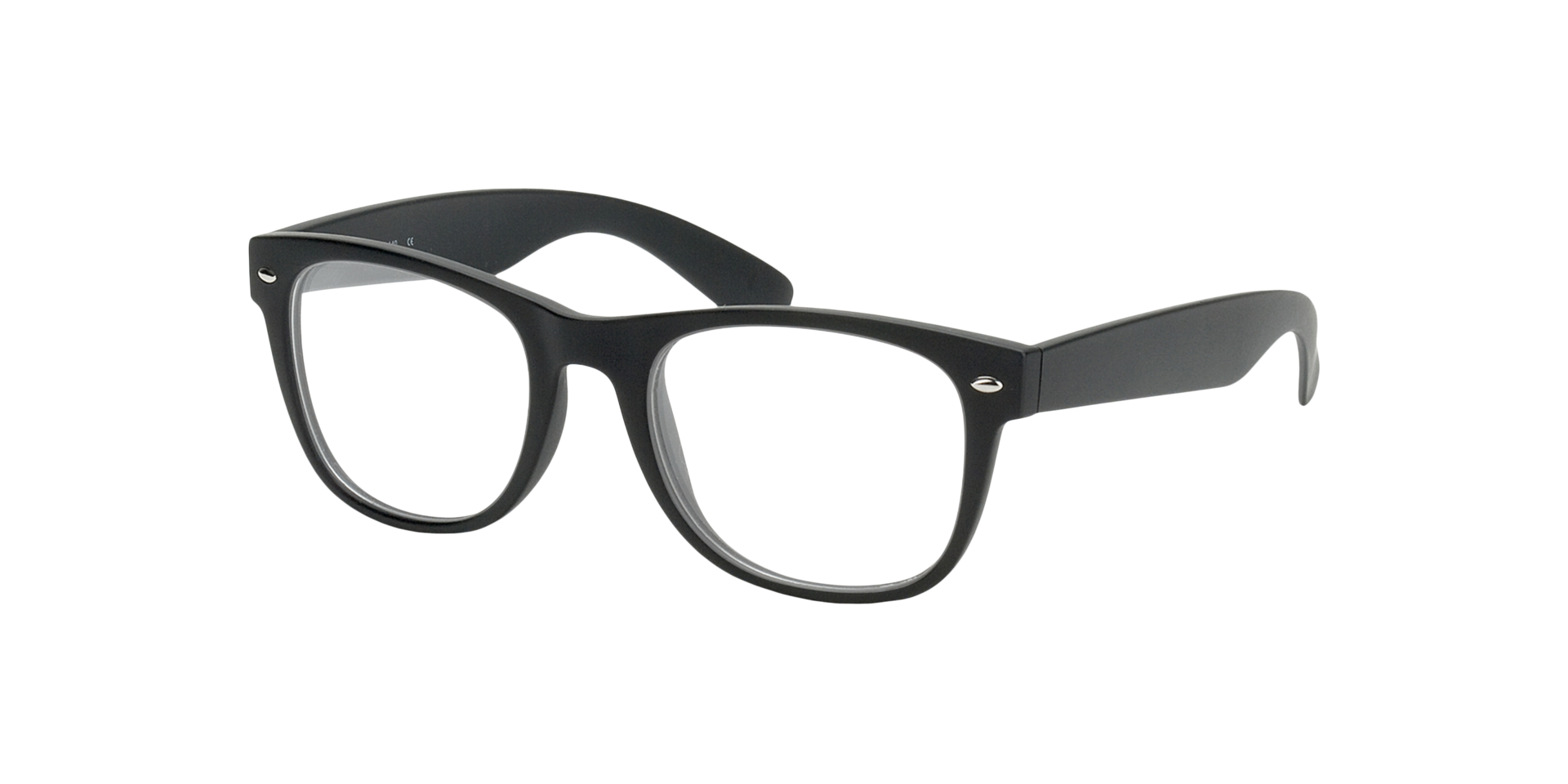 Parma Zwart KunststofEyeglass Frames van B24, Hoekweergave