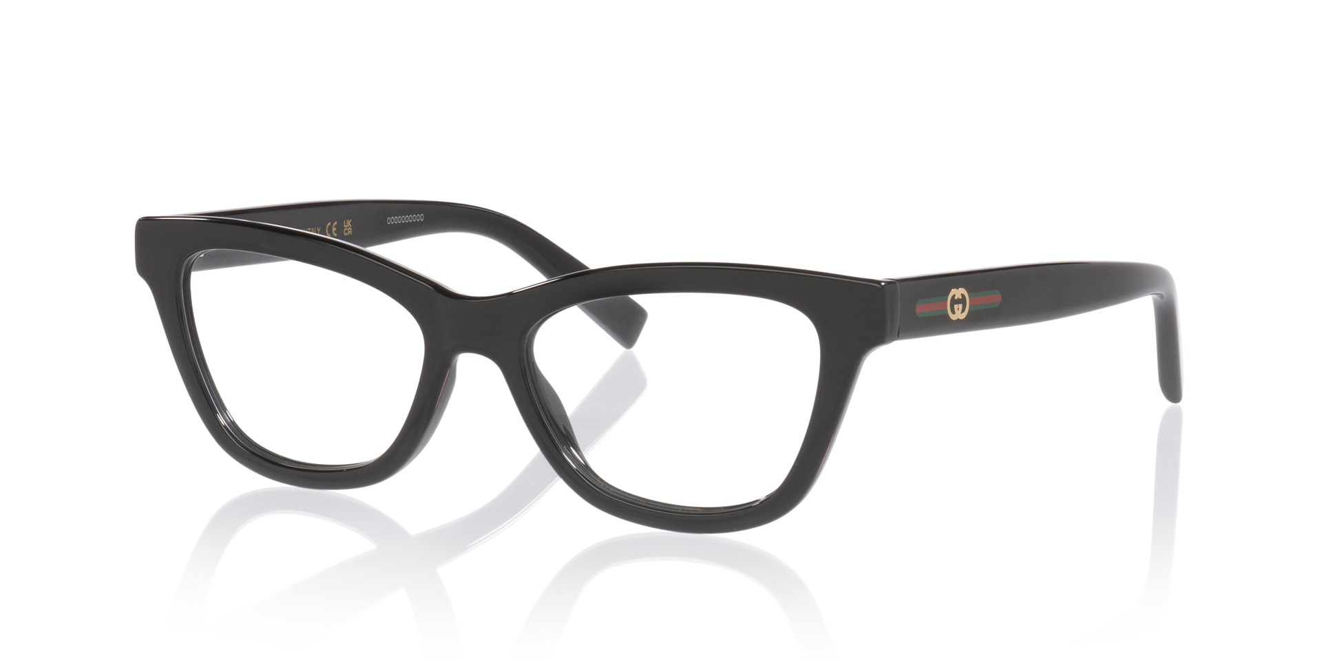 GG1983O Zwart KunststofEyeglass Frames van B24, Hoekweergave
