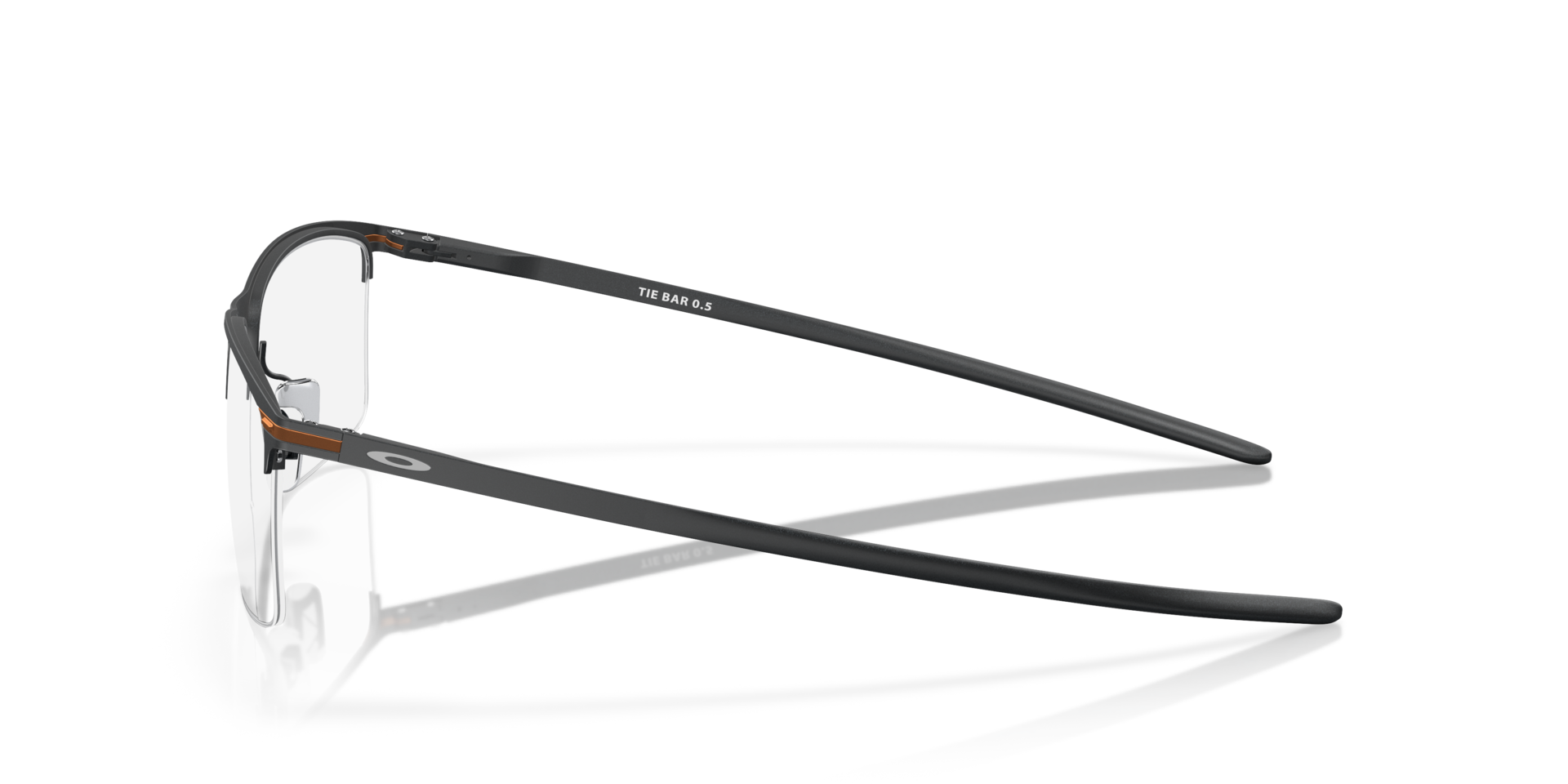Tie Bar™ 0.5 Satijnglans licht staalgrijs TitaanEyeglass Frames van B24, Zijaanzicht