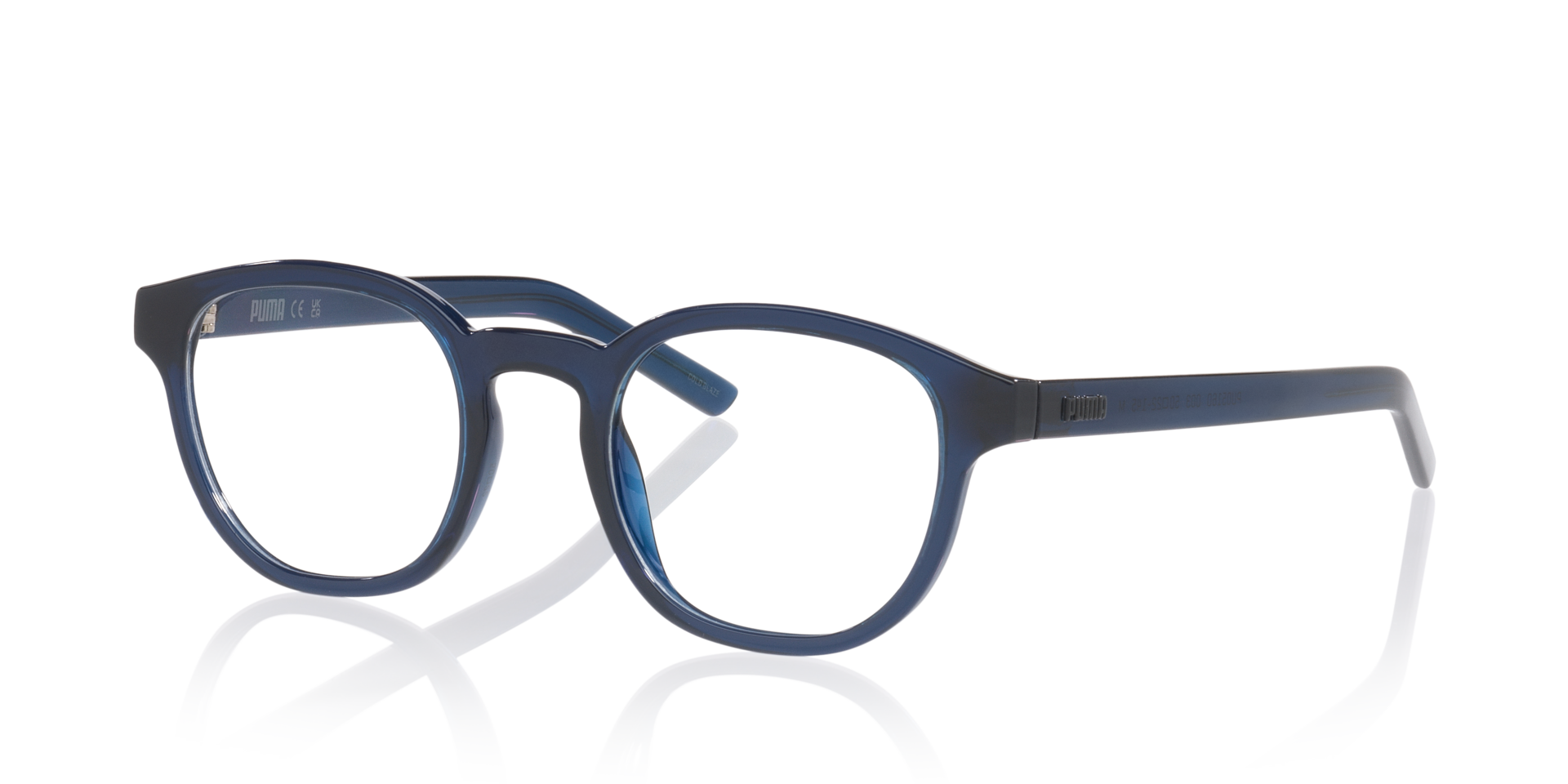 PU0516O Blau KunststoffEyeglass Frames von B24, Dreiviertelansicht