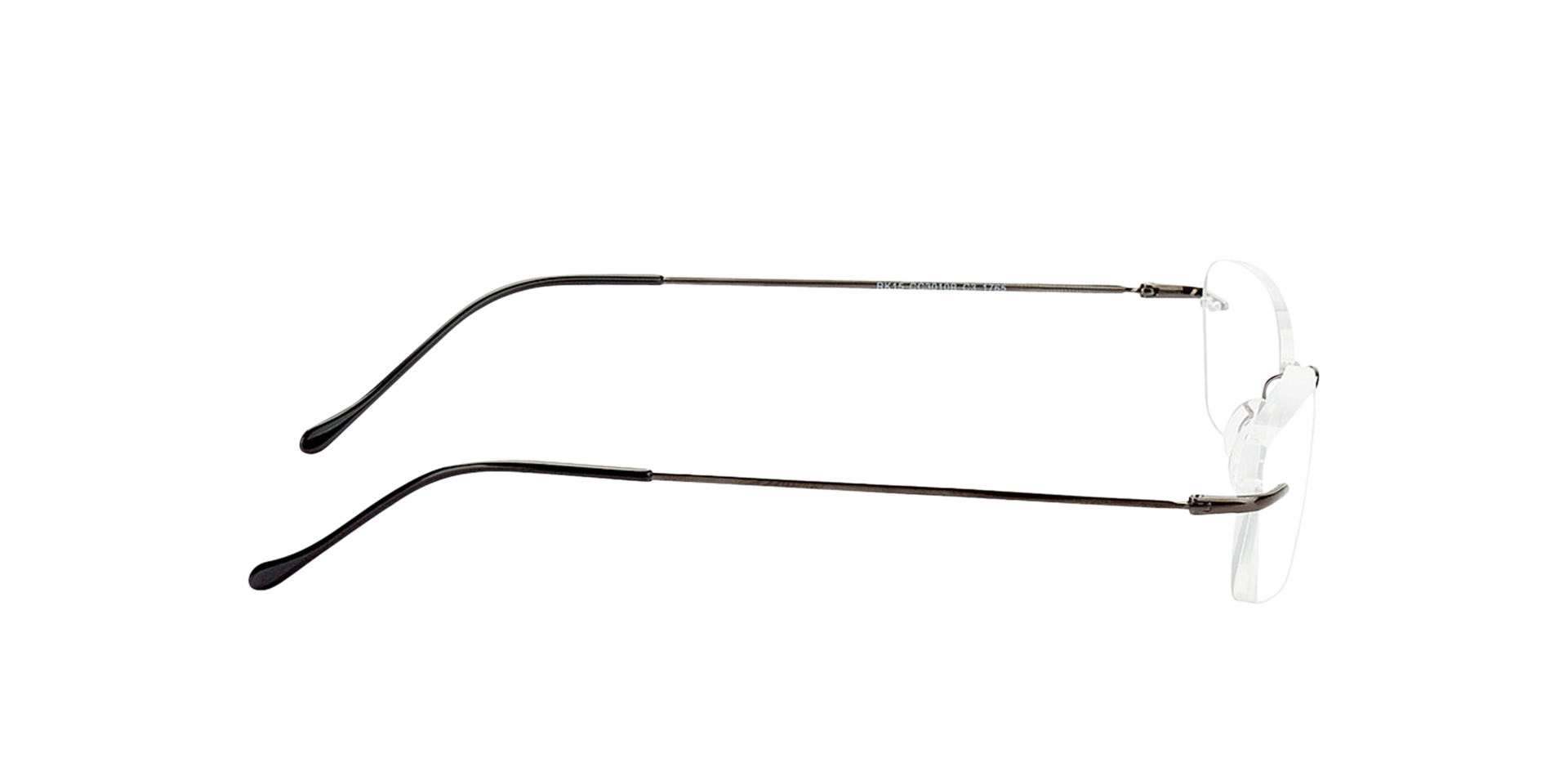 Bendigo Antraciet MetaalEyeglass Frames van B24, Zijaanzicht
