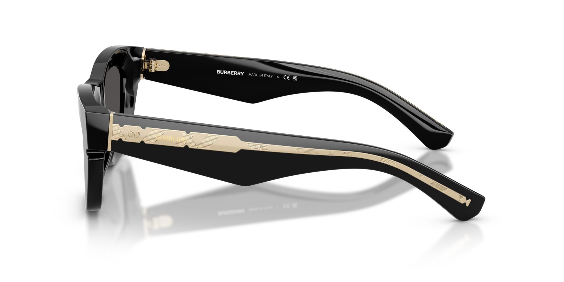 BE4454 Schwarz AcetatSunglass Frames von B24, Seitenansicht