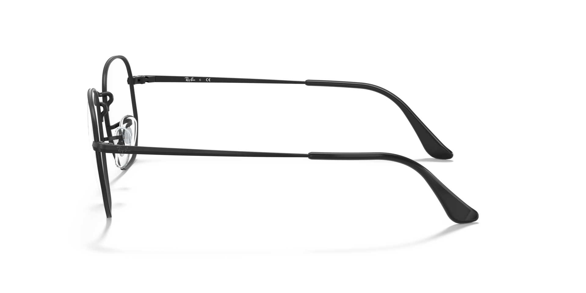 RB6448 Schwarz MetallEyeglass Frames von B24, Seitenansicht