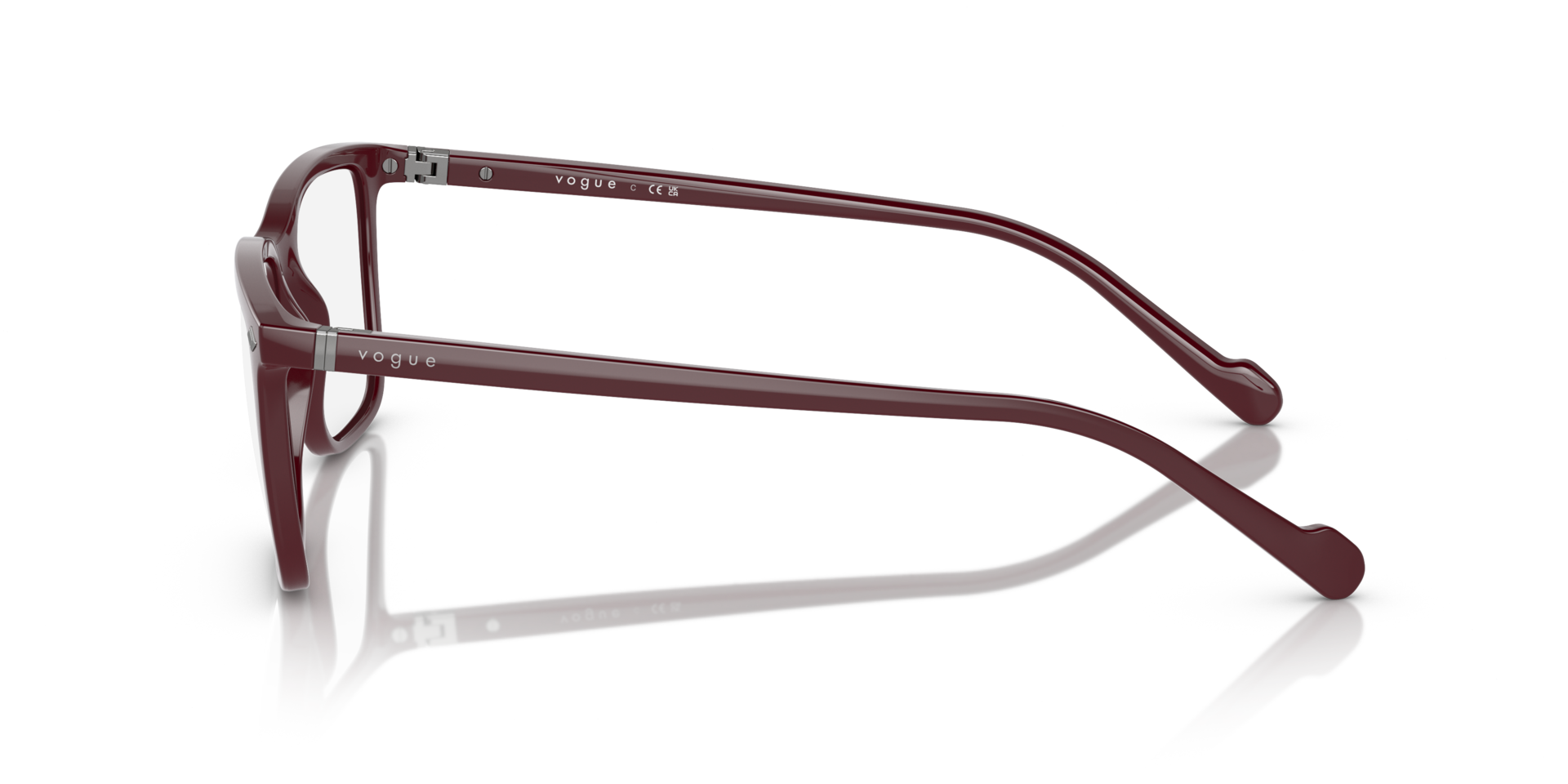VO5492 Full Wine Red KunststofEyeglass Frames van B24, Zijaanzicht