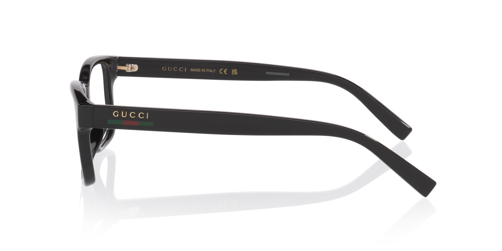 Gg2107Ol Zwart KunststofEyeglass Frames van B24, Zijaanzicht