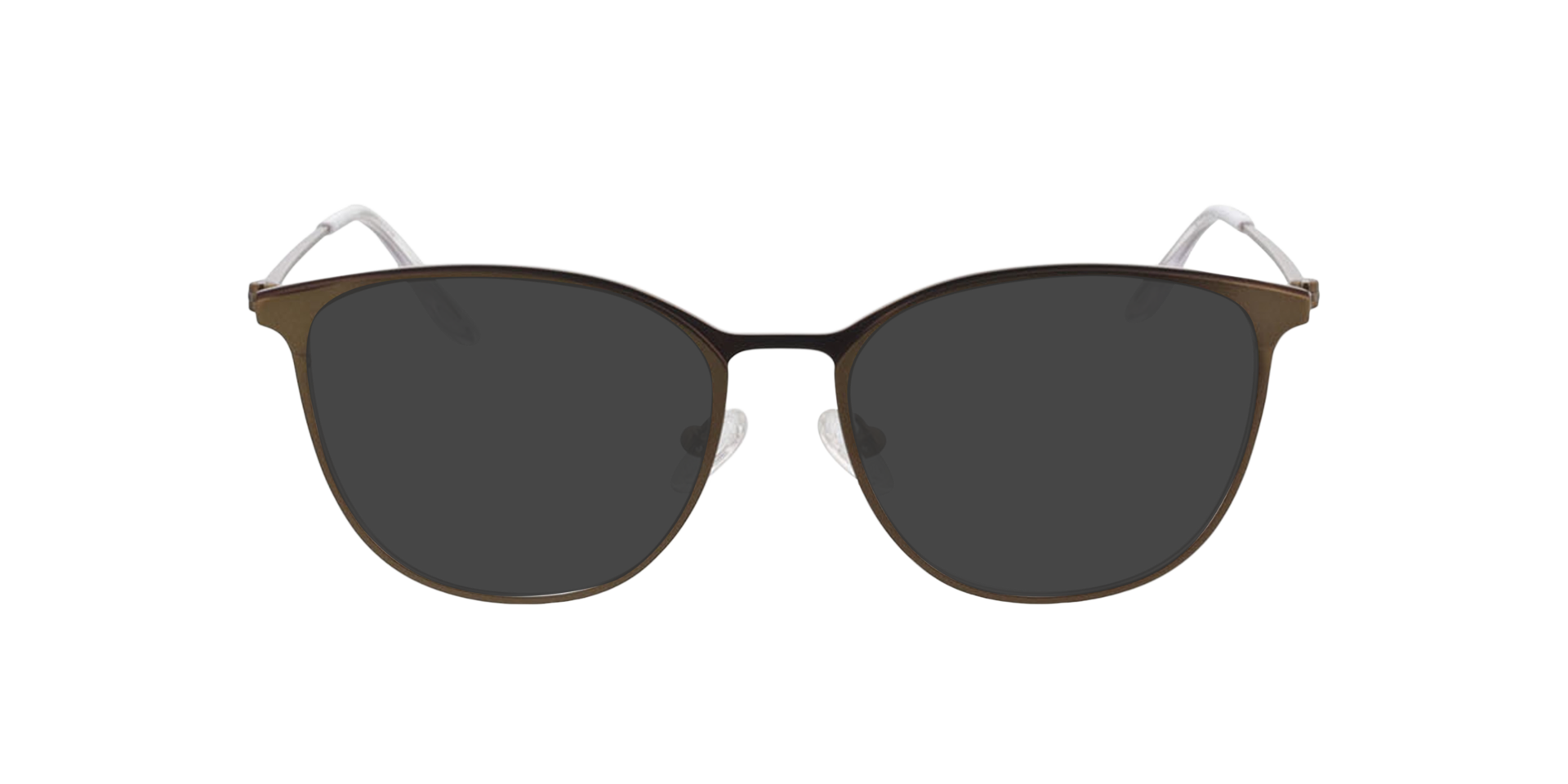 Madrid Matt Dark Gold  &  Matt Brown MetallEyeglass Frames von B24, mit getönten Gläsern