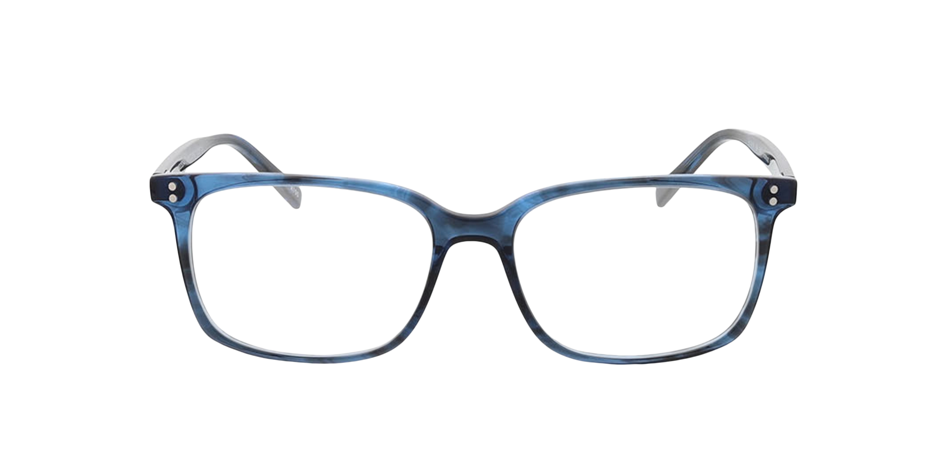 Richmond Kristall Blau Horn AcetatEyeglass Frames von B24, Vorderansicht