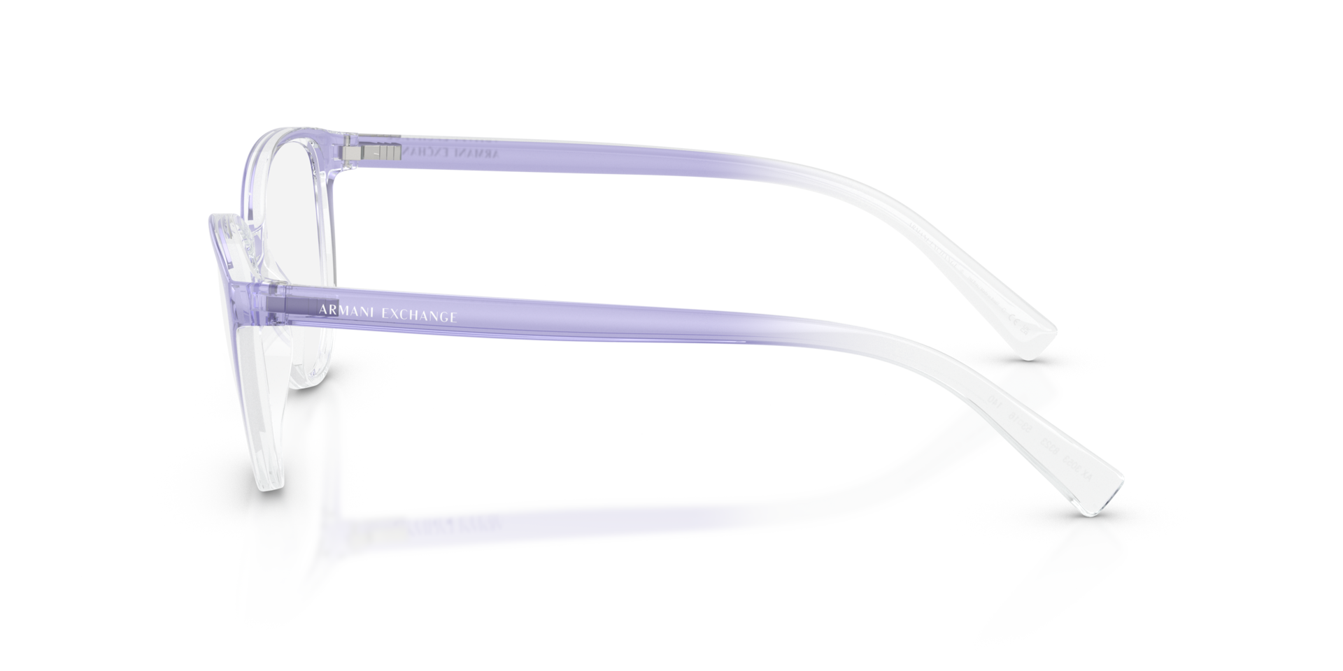 AX3053 Shiny Lilac Gradient Crystal KunststofEyeglass Frames van B24, Zijaanzicht