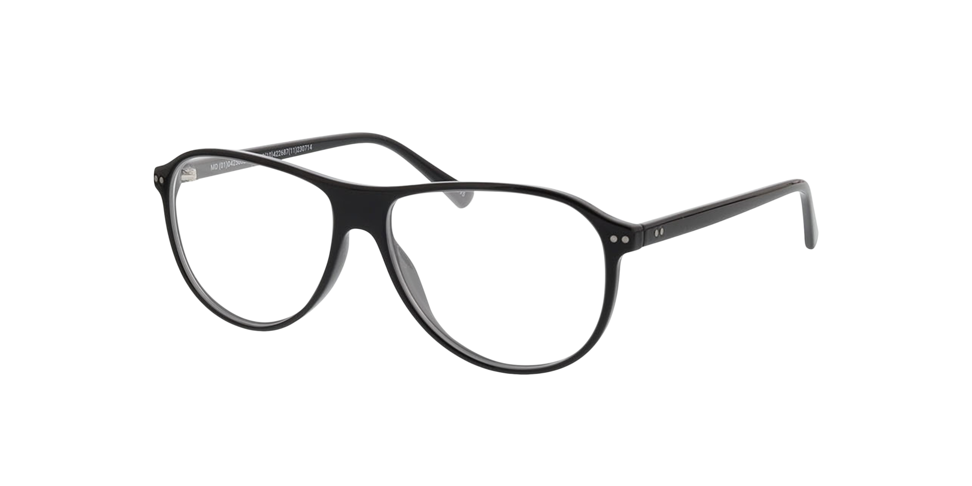 Dallas Schwarz KunststoffEyeglass Frames von B24, Dreiviertelansicht