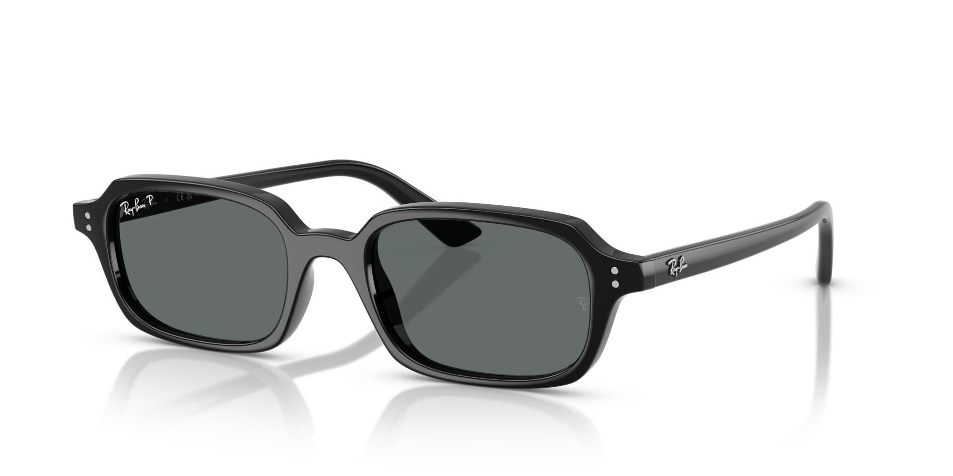 RB4455 Zwart KunststofSunglass Frames van B24, Hoekweergave