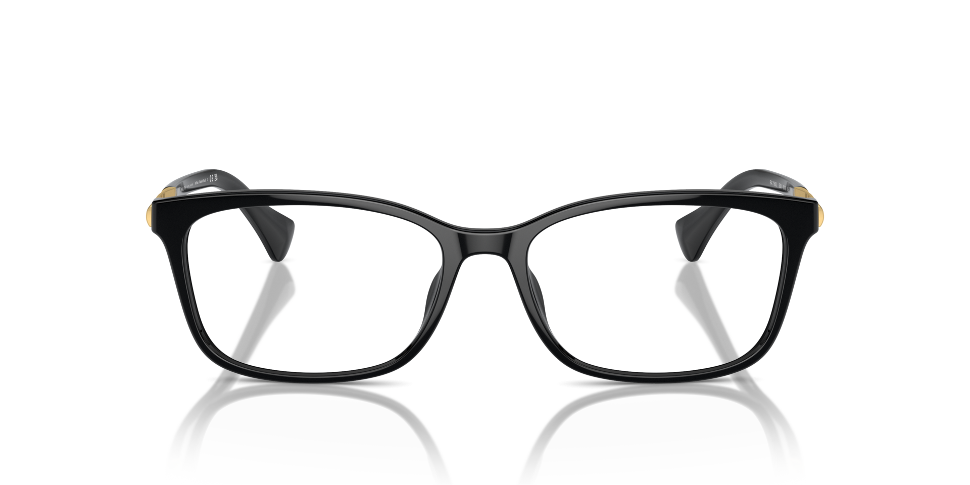 RA7160U Glanzend zwart KunststofEyeglass Frames van B24, Vooraanzicht