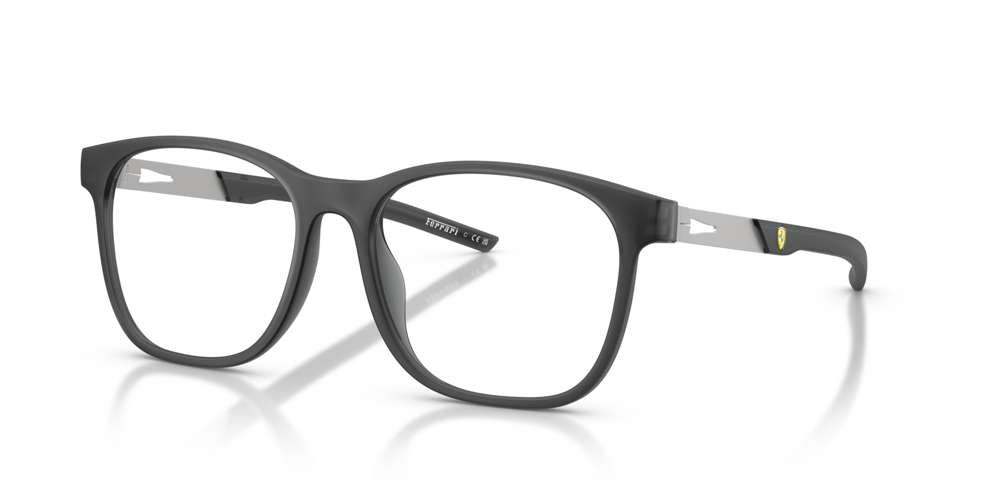 FZ8024U Schwarz transparent KunststoffEyeglass Frames von B24, Dreiviertelansicht