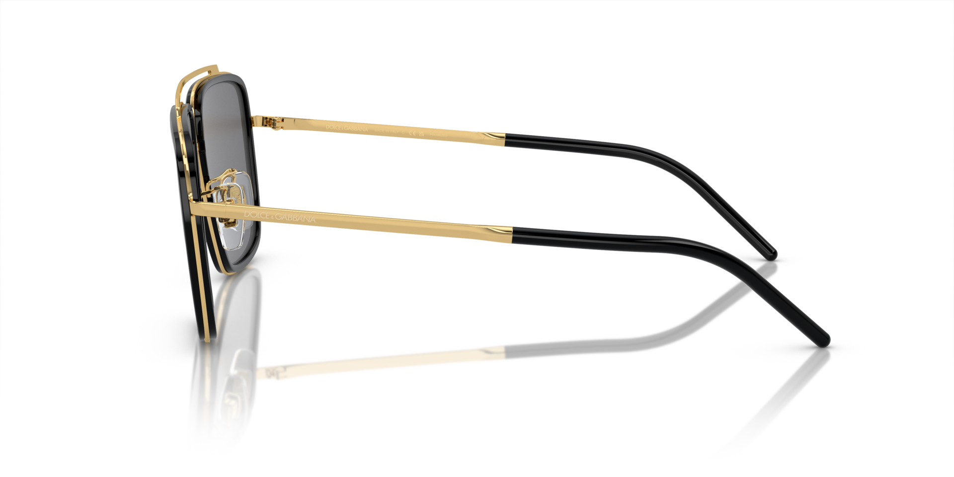 DG2220 Gold & Schwarz MetallSunglass Frames von B24, Seitenansicht
