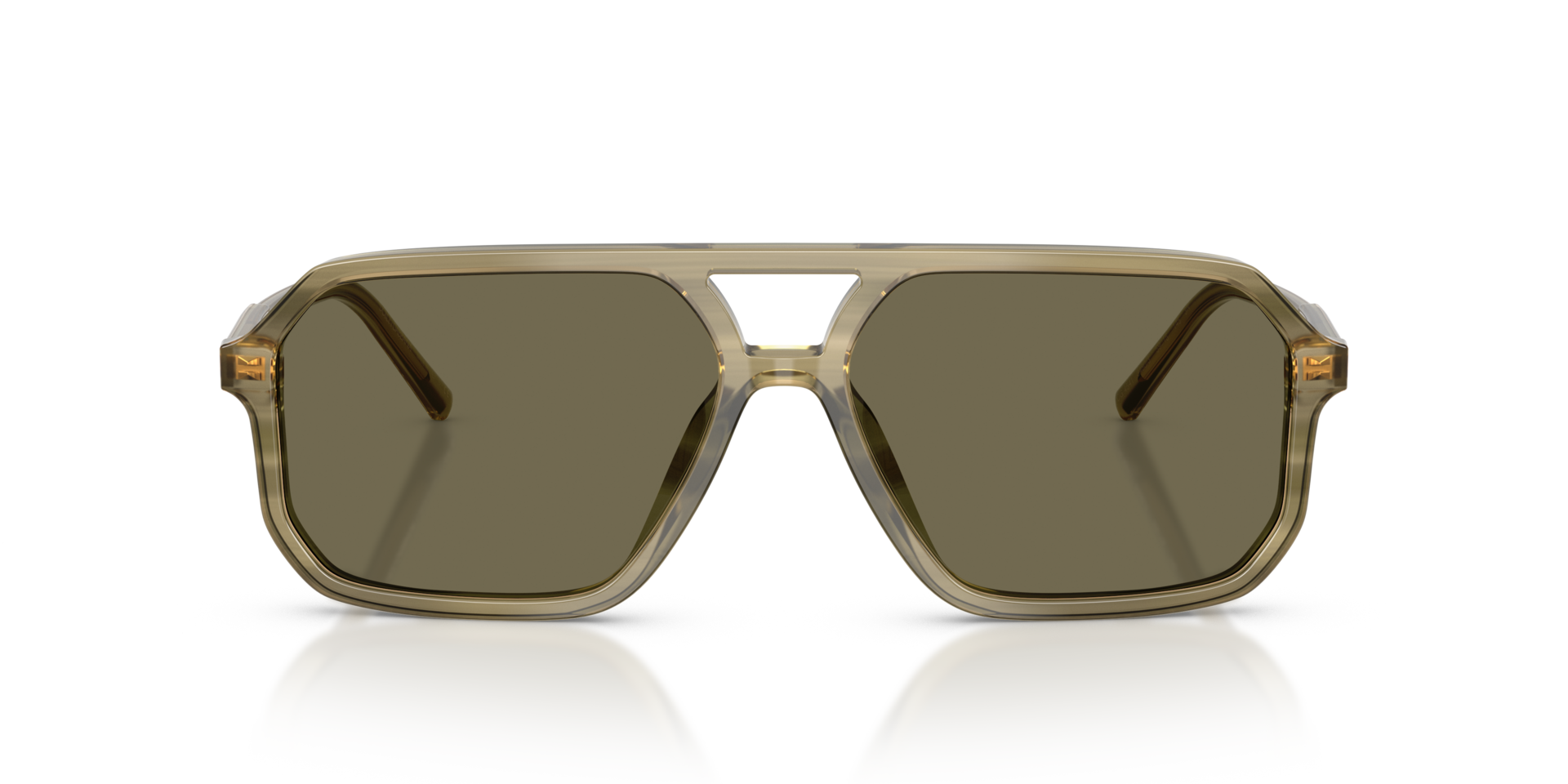 DG4541 Green On Striped Green AcetatSunglass Frames von B24, Vorderansicht