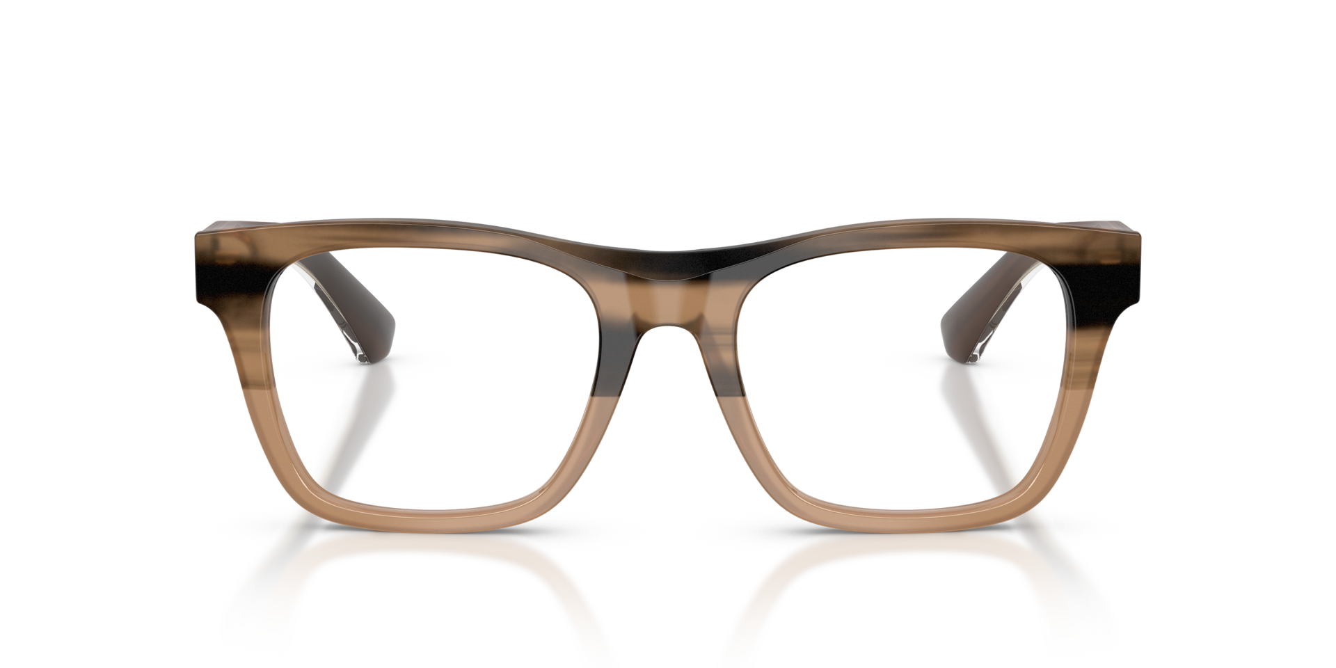 BE2445 Striped Beige AcetatEyeglass Frames von B24, Vorderansicht
