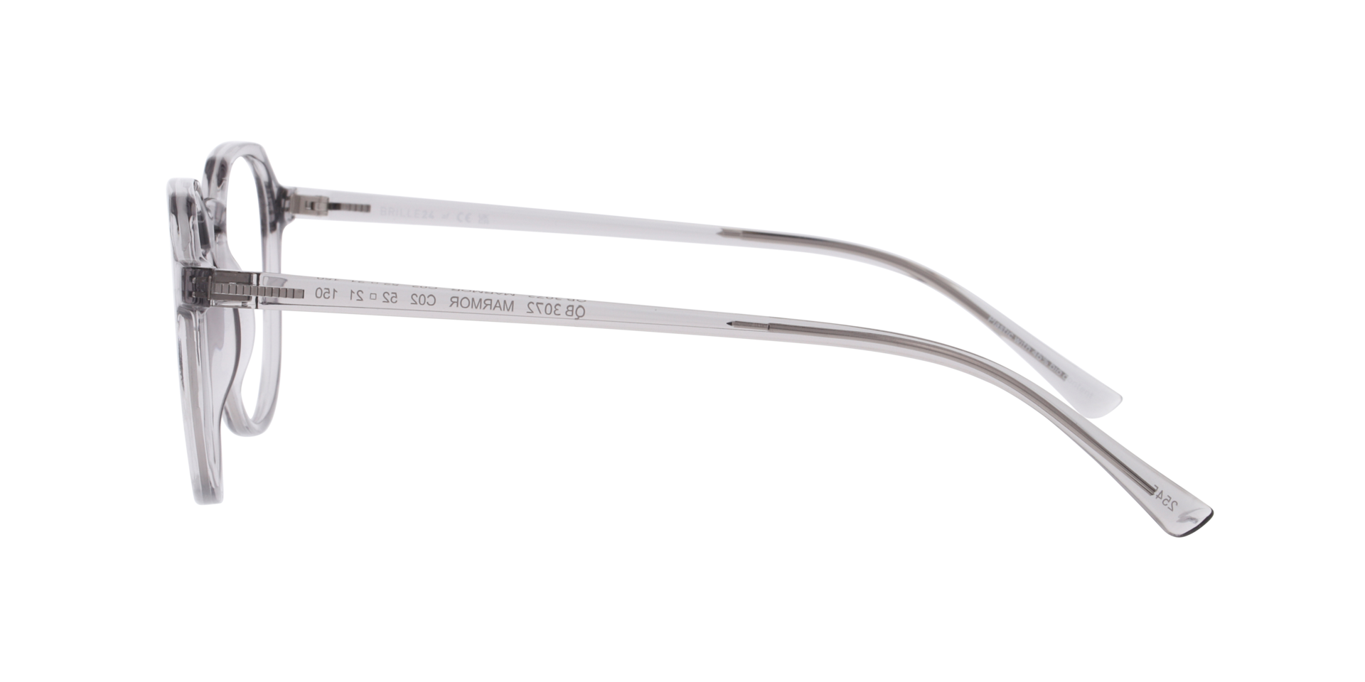 Marmor Transparant grijs KunststofEyeglass Frames van B24, Zijaanzicht