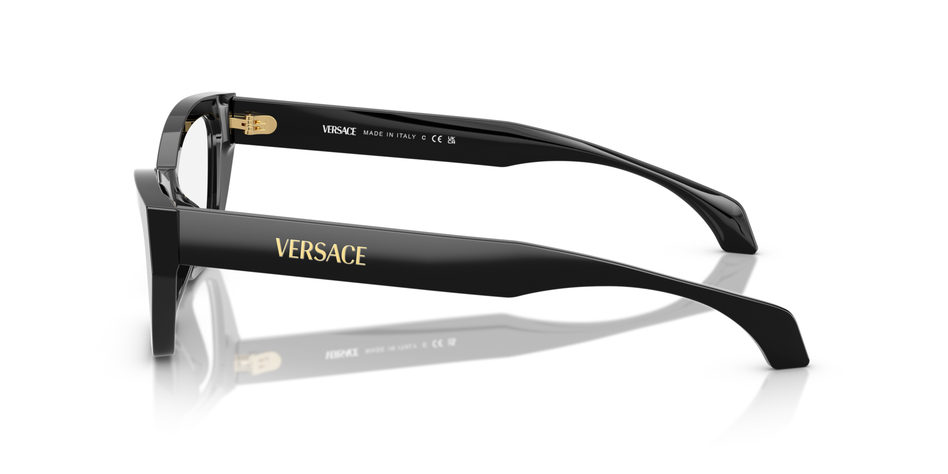 VE3373U Zwart AcetaatEyeglass Frames van B24, Zijaanzicht