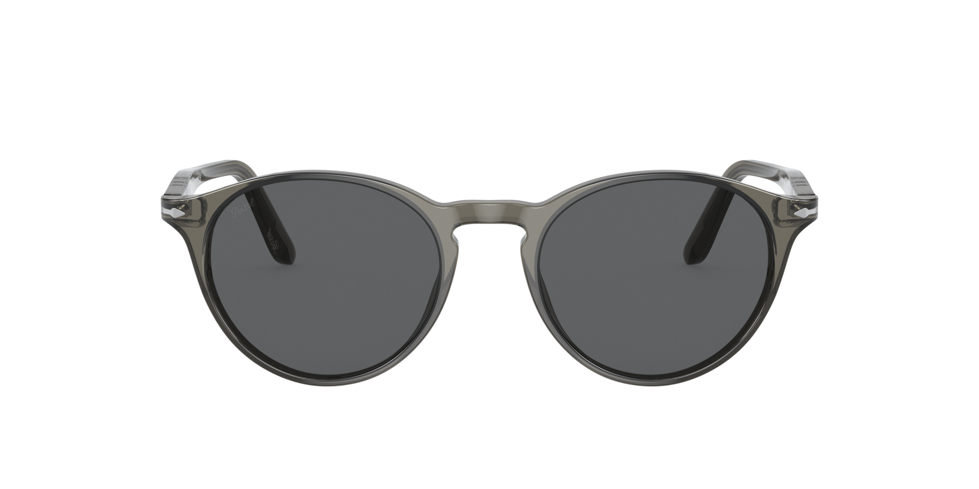 PO3092SM Donker transparant grijs AcetaatSunglass Frames van B24, met getinte lenzen
