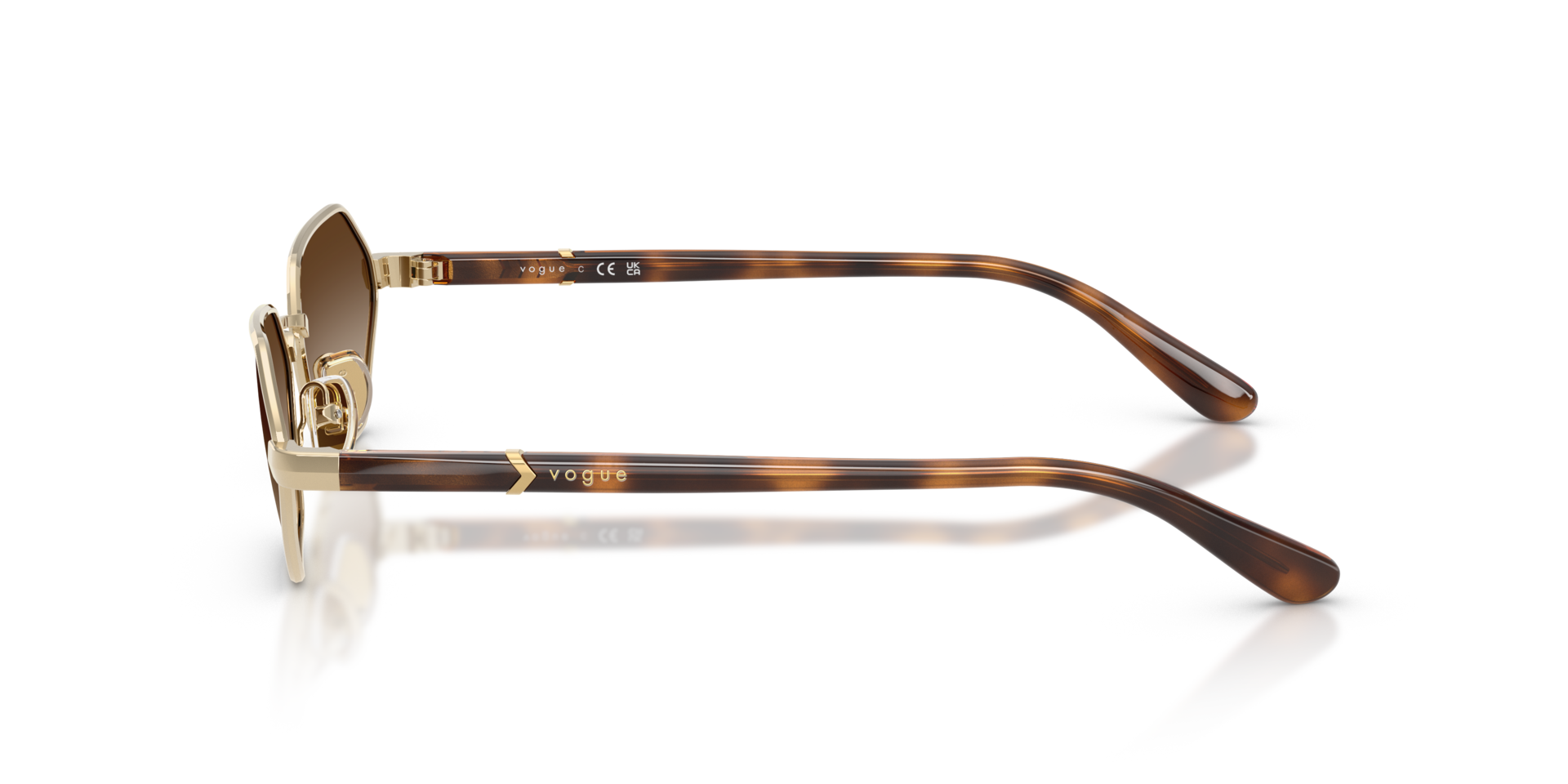 VO4349S Hellgold MetallSunglass Frames von B24, Seitenansicht
