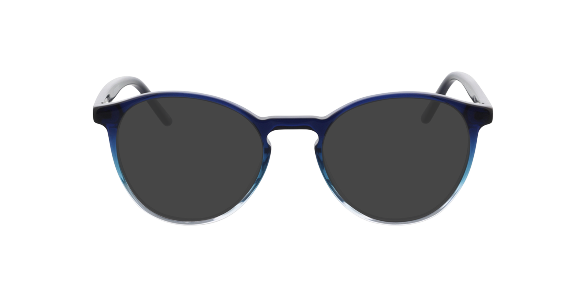 June Gradient Blue Crystal  &  Blue AcetatEyeglass Frames von B24, mit getönten Gläsern