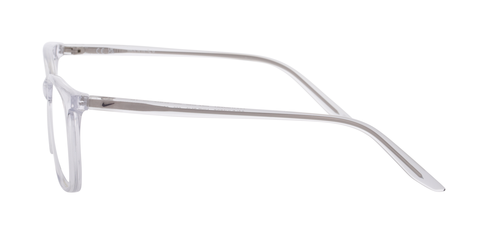 Nike 7049 Helder KunststofEyeglass Frames van B24, Zijaanzicht