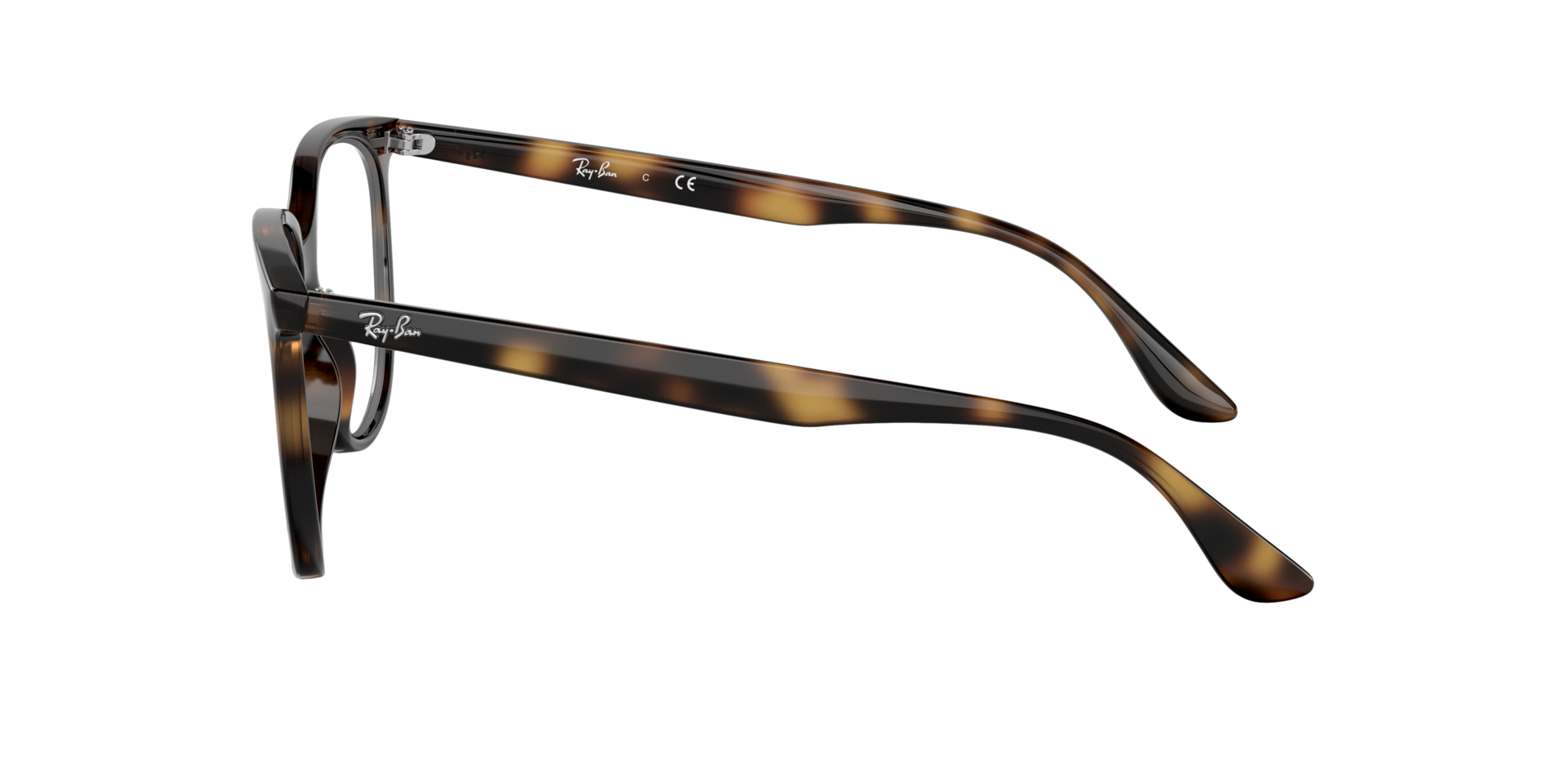 RB4378V Havana KunststofEyeglass Frames van B24, Zijaanzicht