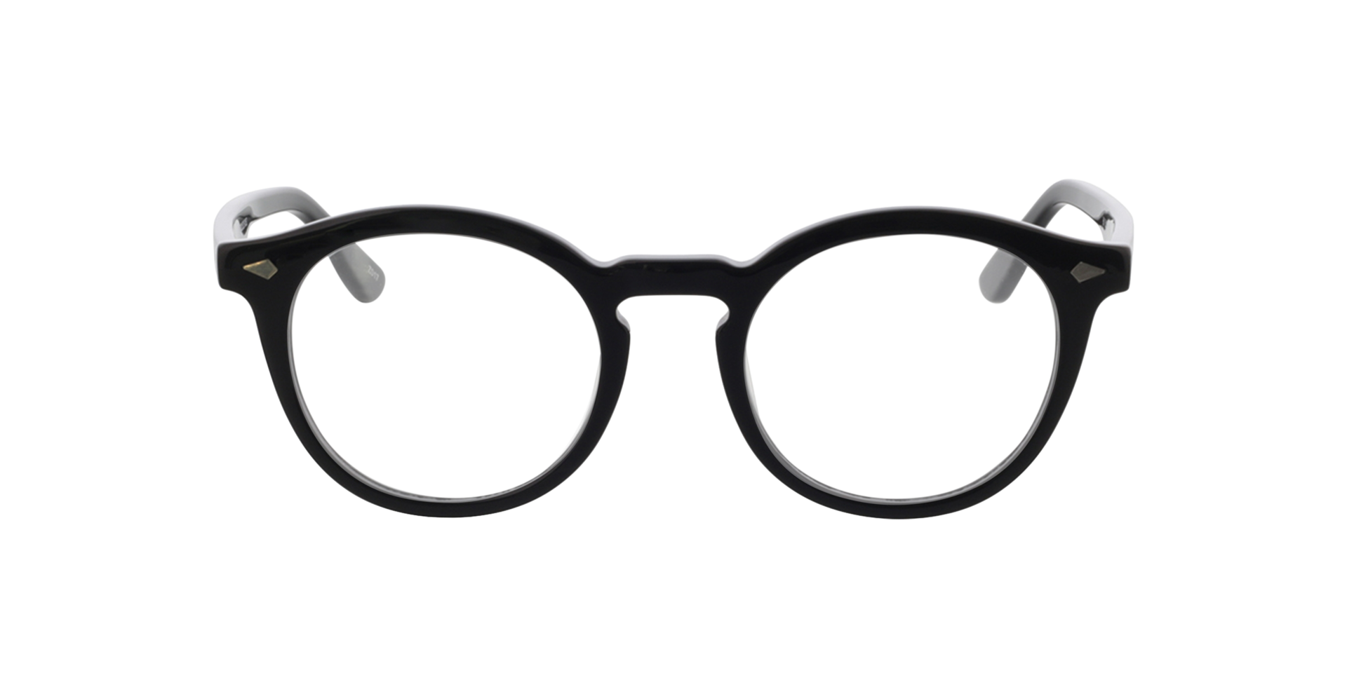 Brooke Schwarz AcetatEyeglass Frames von B24, Vorderansicht