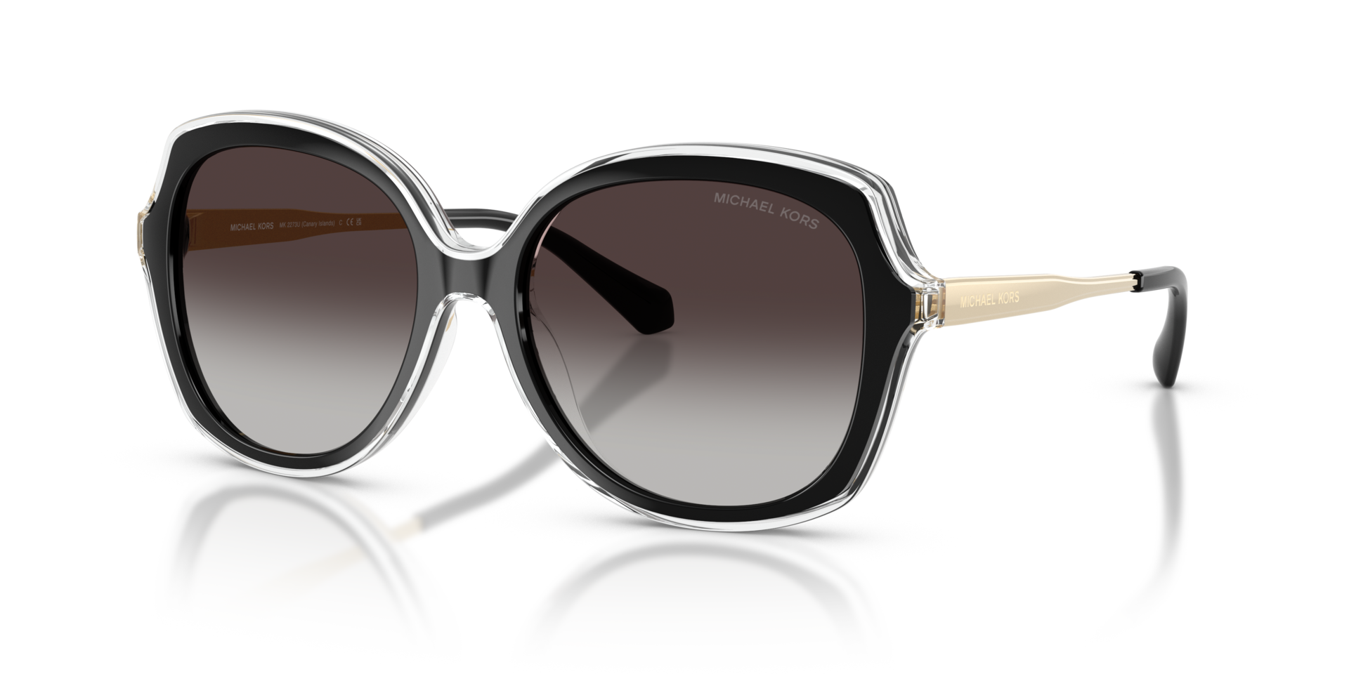 MK2273U Zwart KunststofSunglass Frames van B24, Hoekweergave