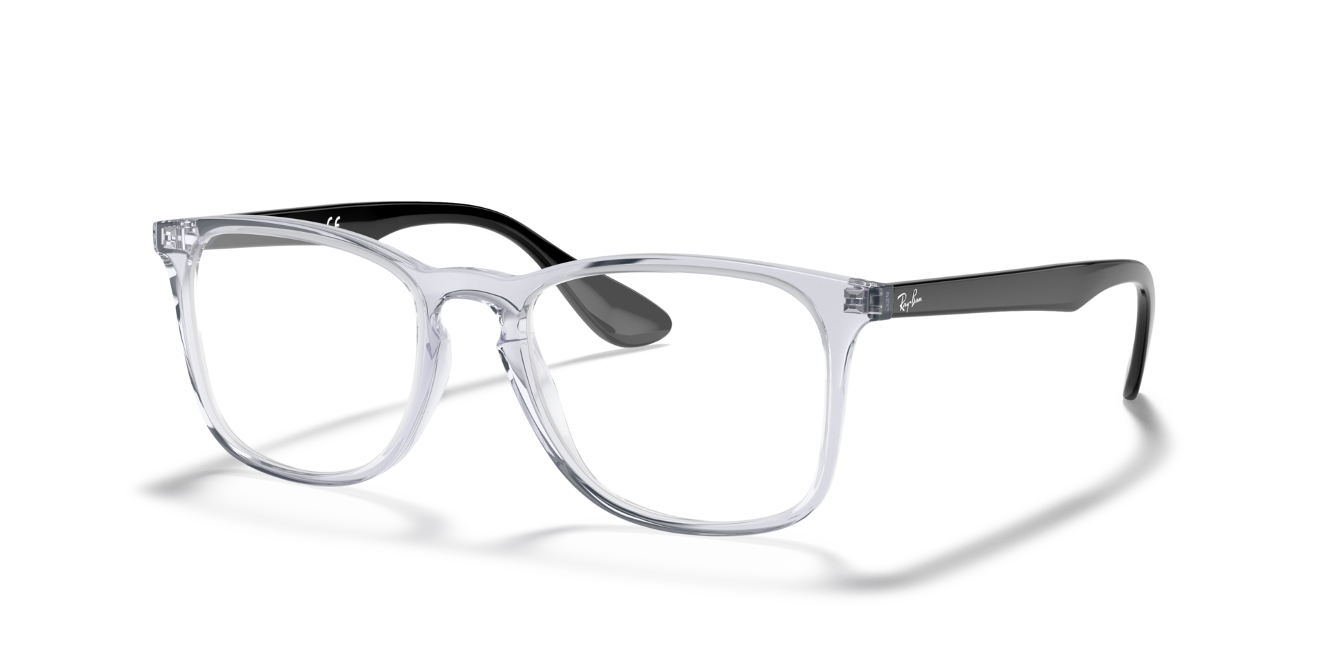 RB7074 Transparant KunststofEyeglass Frames van B24, Hoekweergave