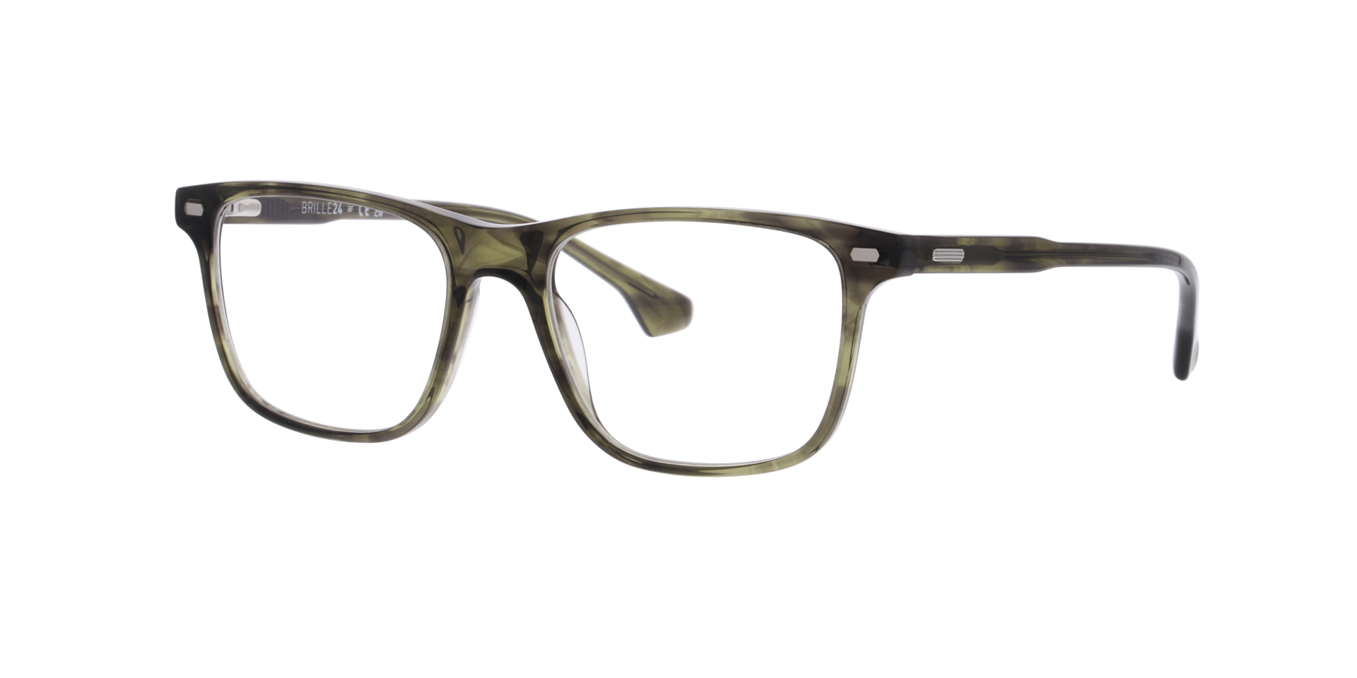 Elvar Crystal Horn Green AcetatEyeglass Frames von B24, Dreiviertelansicht
