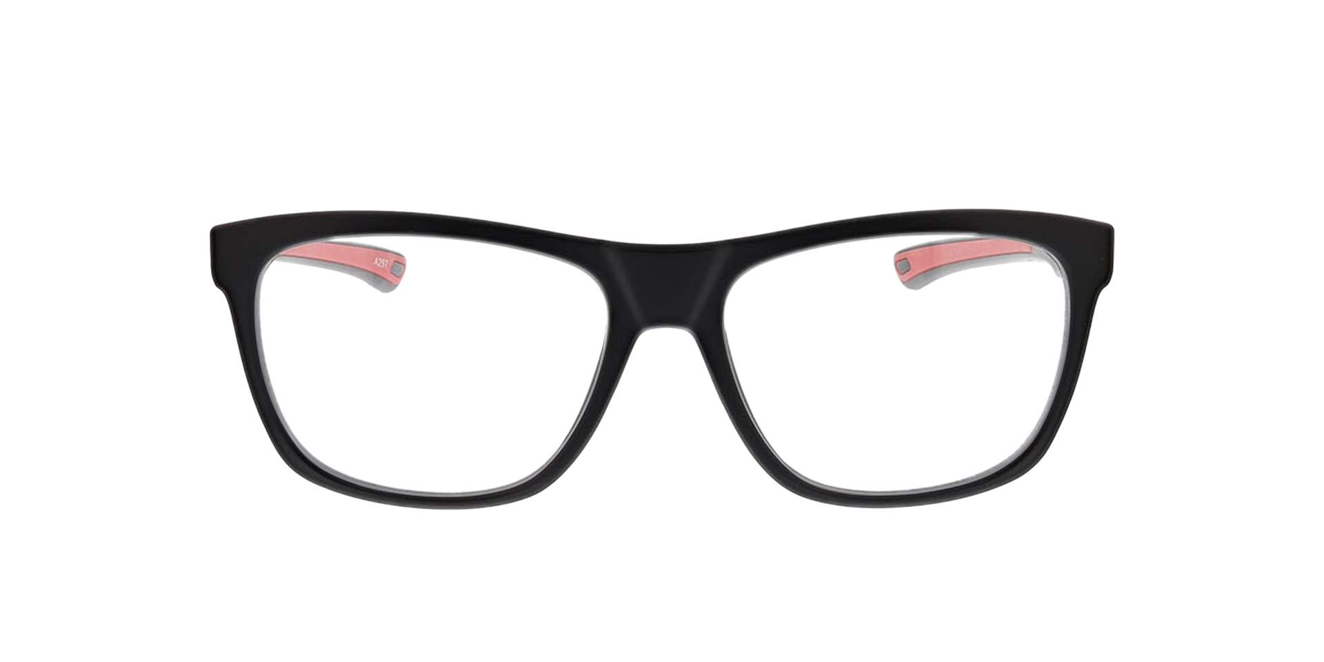 Flash Schwarz & Rot KunststoffEyeglass Frames von B24, Vorderansicht