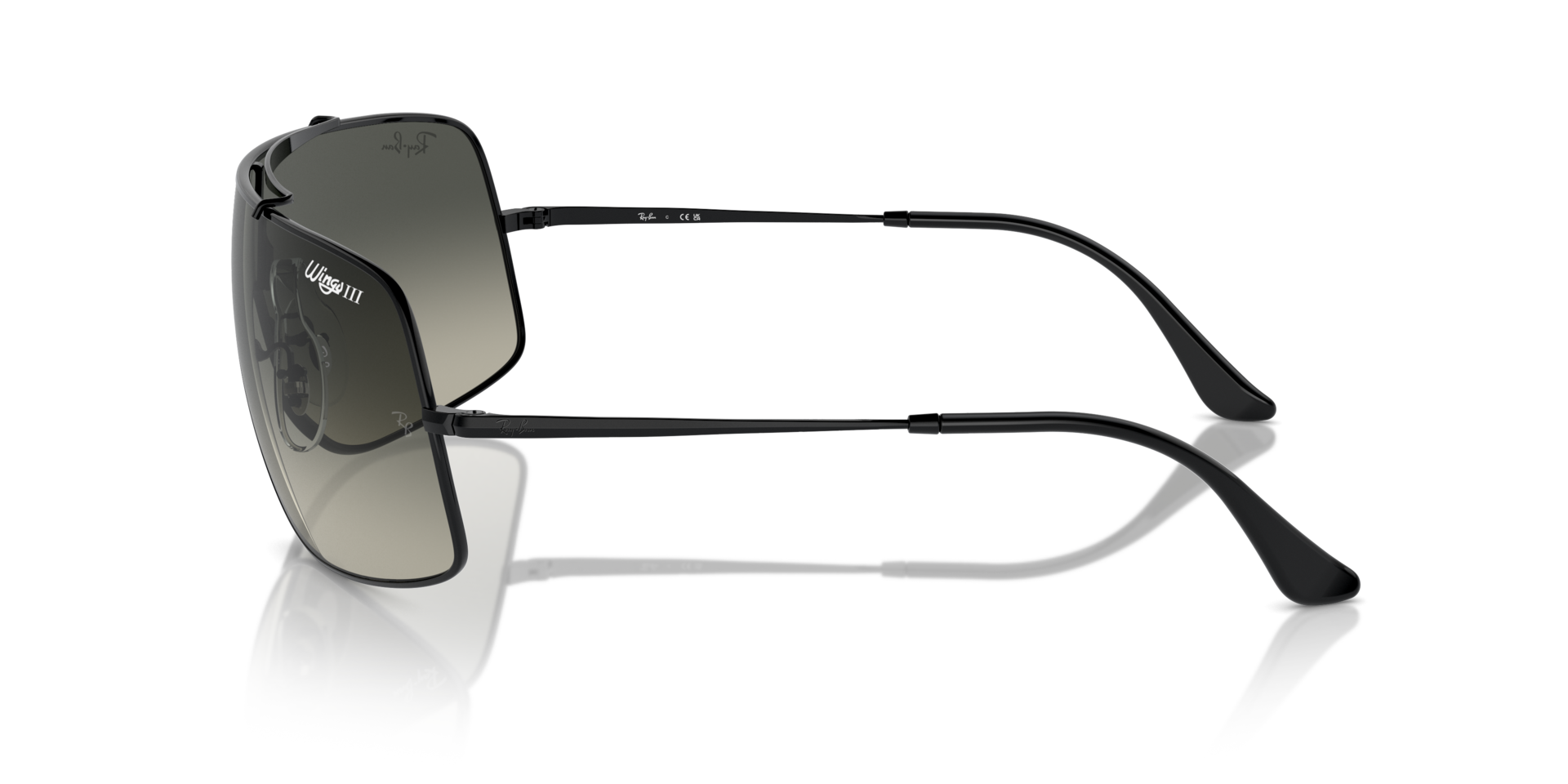 RB3897 Schwarz MetallSunglass Frames von B24, Seitenansicht