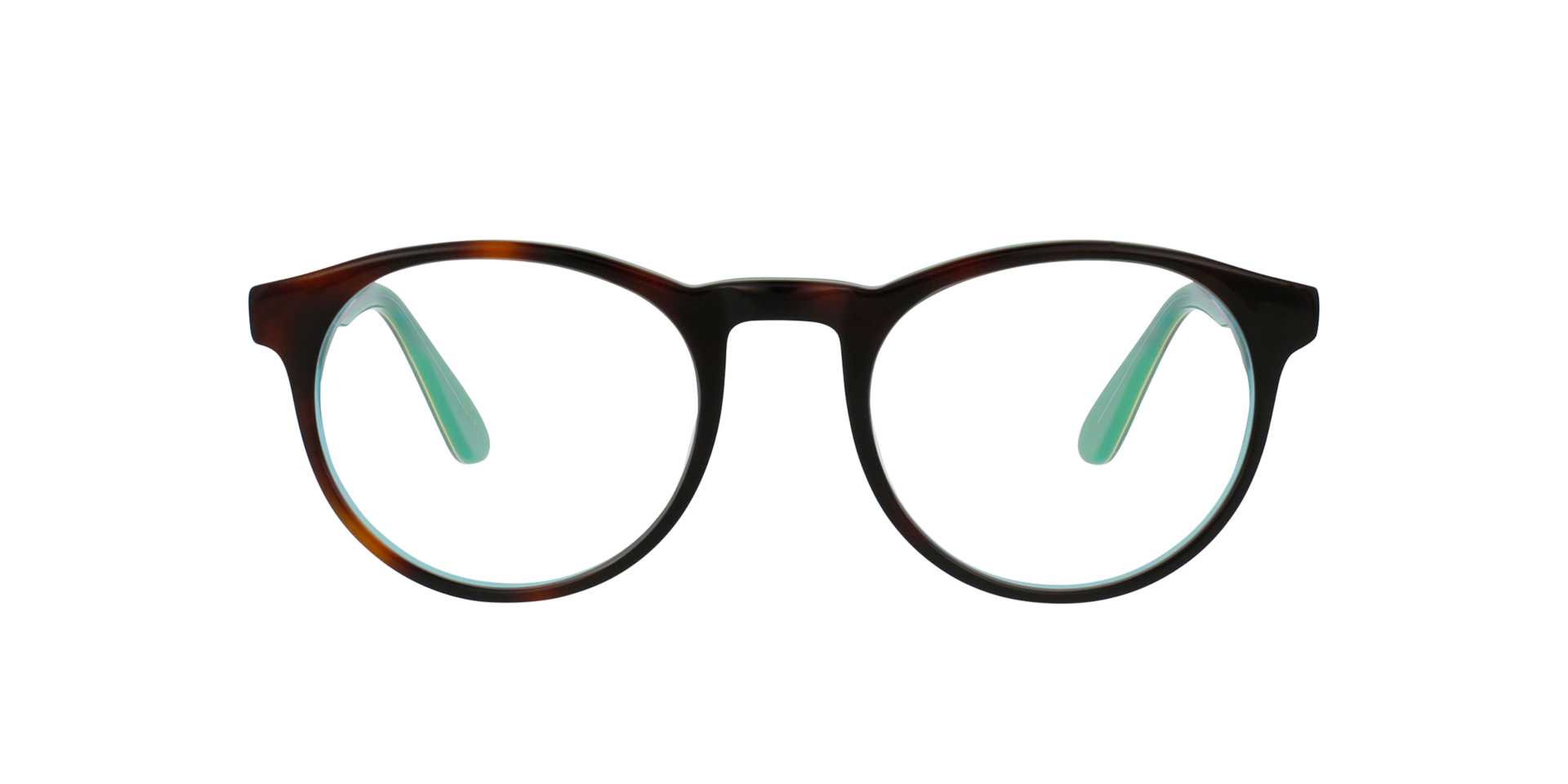 Parker CT Tortoise & Emerald AcetaatEyeglass Frames van B24, Vooraanzicht